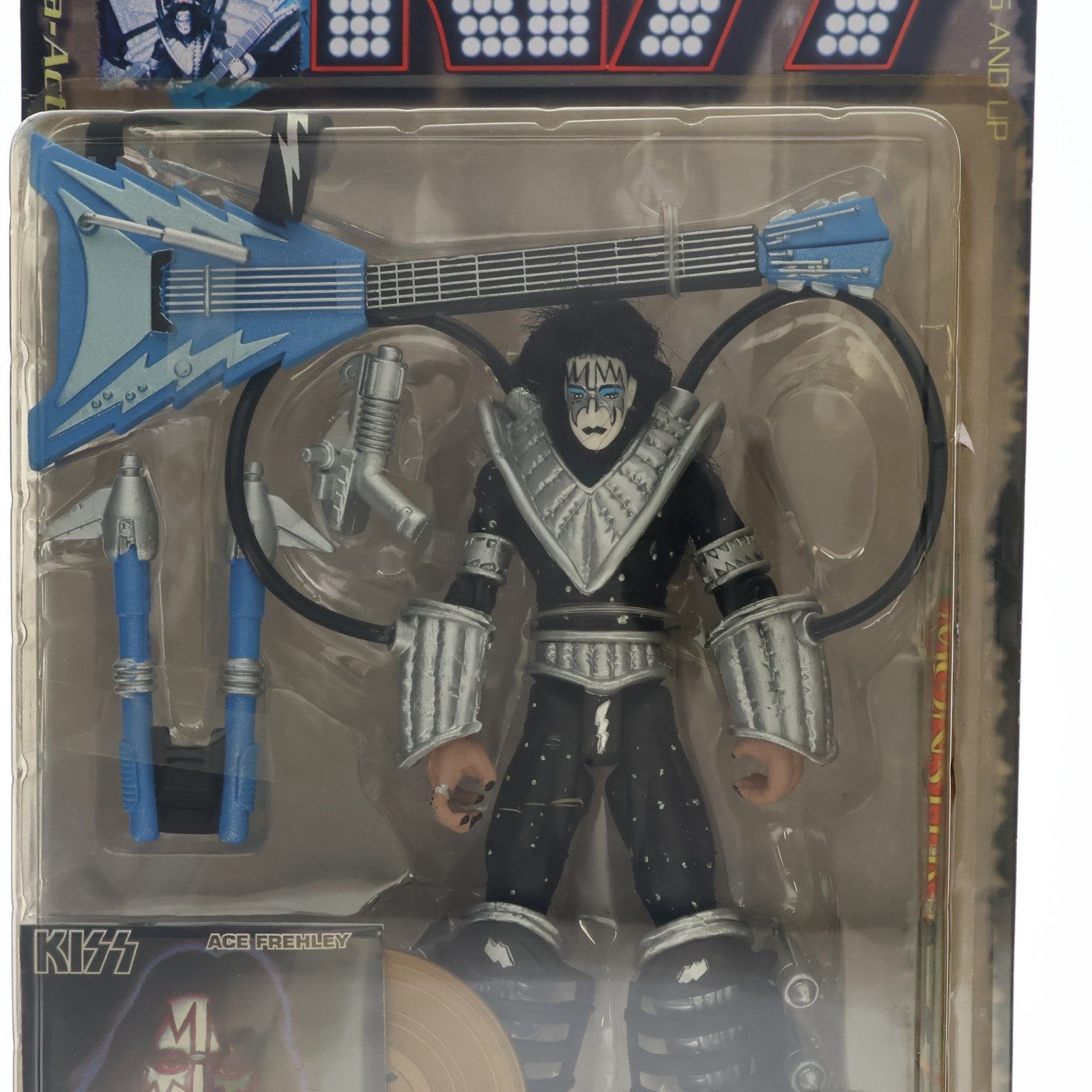 【中古即納】[FIG] キッス・ウルトラ・アクションフィギュア Ace Frehley(エース・フレーリー)(ミニチュアレコード付き) KISS 完成品 マクファーレン・トイズ(19971231)