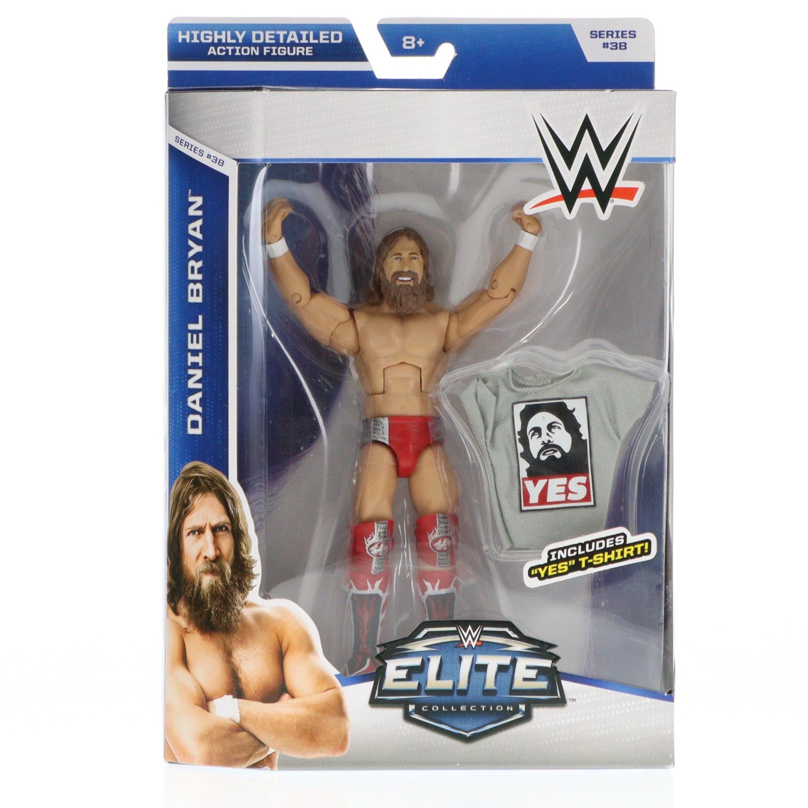 【中古即納】[FIG] ダニエル・ブライアン YES Tシャツ WWE(ワールド・レスリング・エンターテイメント) エリートコレクション シリーズ 38 完成品 アクションフィギュア マテル(20151231)