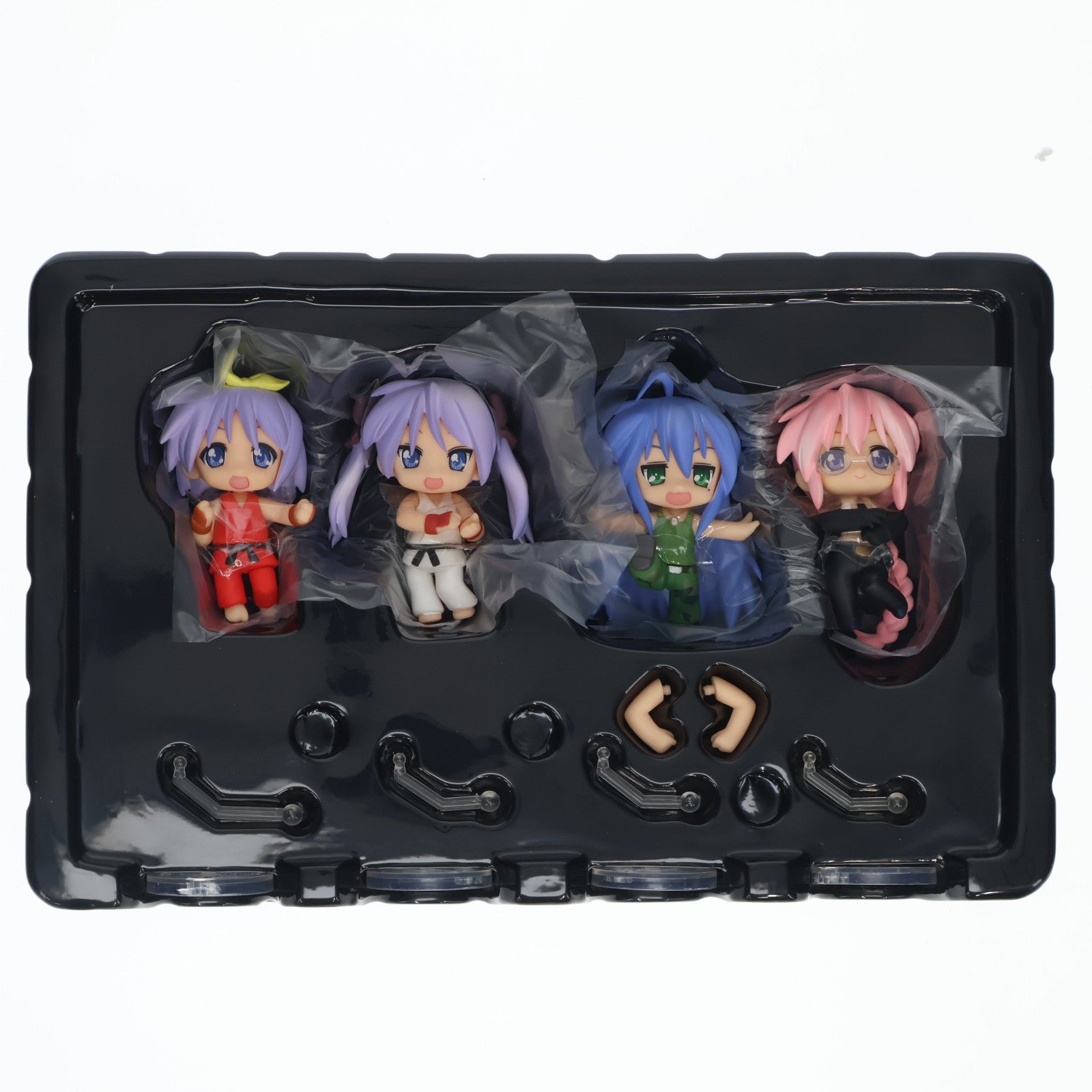 【中古即納】[FIG] ねんどろいどぷち らき☆すた×ストリートファイターセット 完成品 可動フィギュア グッドスマイルカンパニー(20100828)