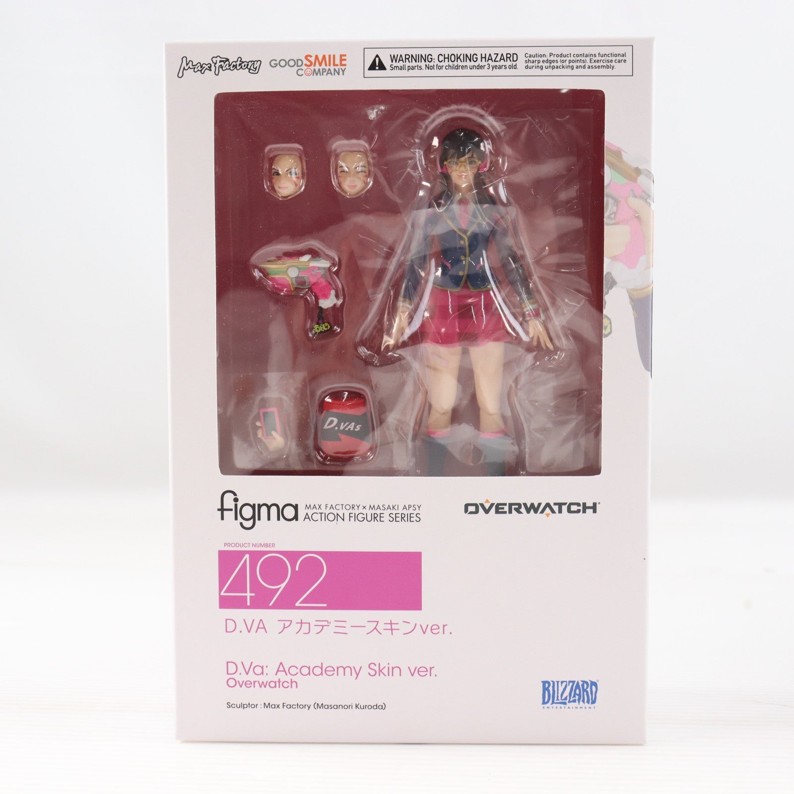 【中古即納】[FIG] figma(フィグマ) 492 D.VA(でぃーば) アカデミースキンver. Overwatch(オーバーウォッチ) 完成品 可動フィギュア GOODSMILE ONLINE SHOP&Amazon.co.jp&あみあみ限定 グッドスマイルカンパニー(20210531)