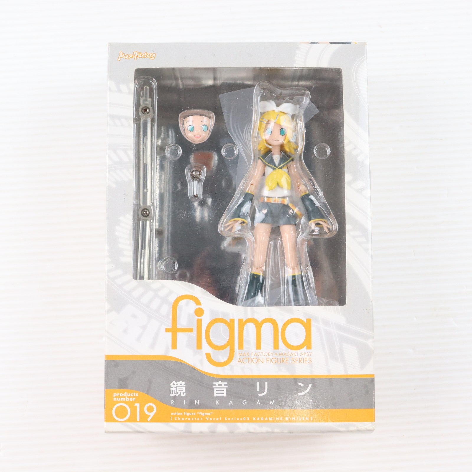 【中古即納】[FIG] figma(フィグマ) 019 鏡音リン(かがみねりん) キャラクター・ボーカル・シリーズ02 鏡音リン・レン 完成品 可動フィギュア マックスファクトリー(20081124)