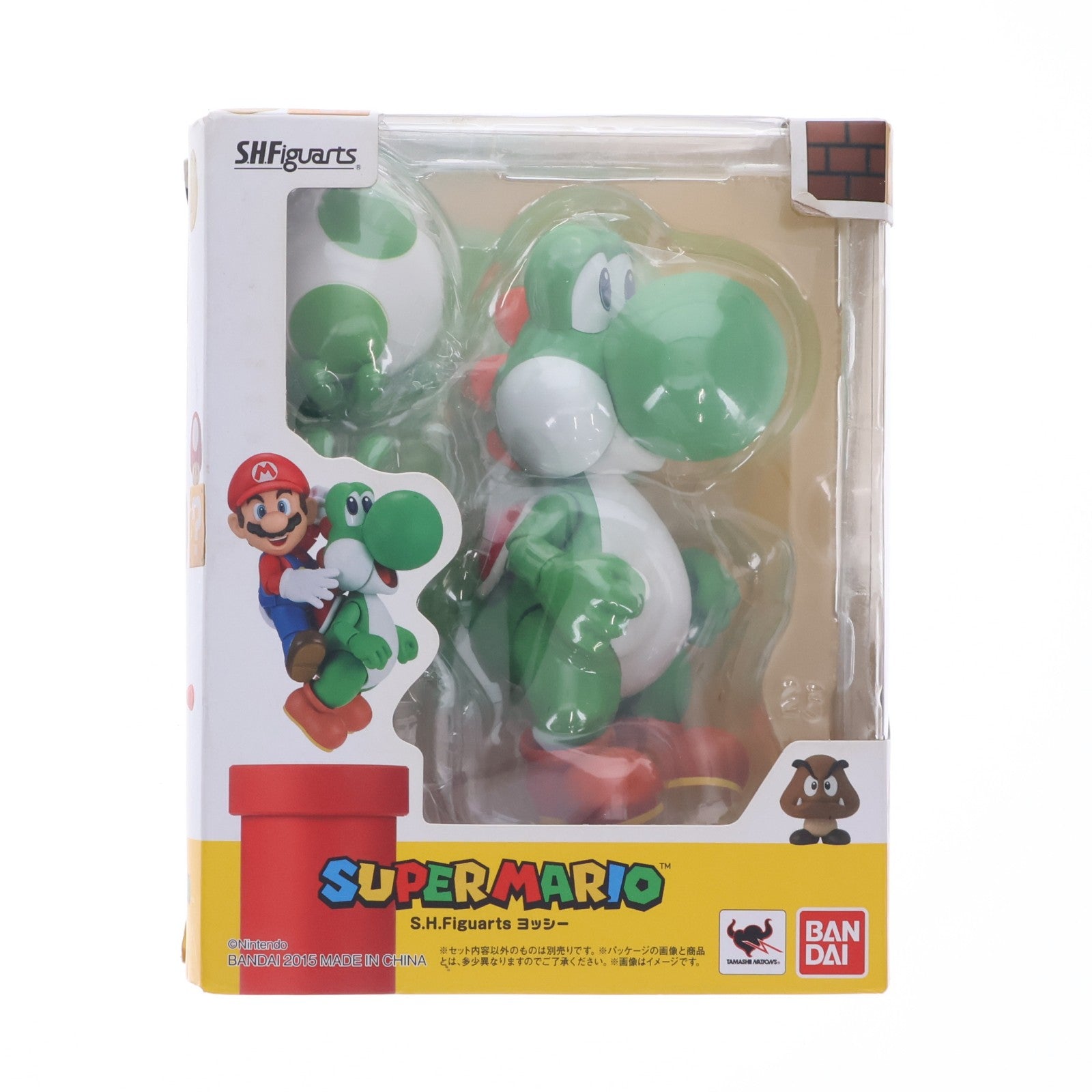 【中古即納】[FIG] (再販) S.H.Figuarts(フィギュアーツ) ヨッシー スーパーマリオ 完成品 可動フィギュア バンダイ(20180421)