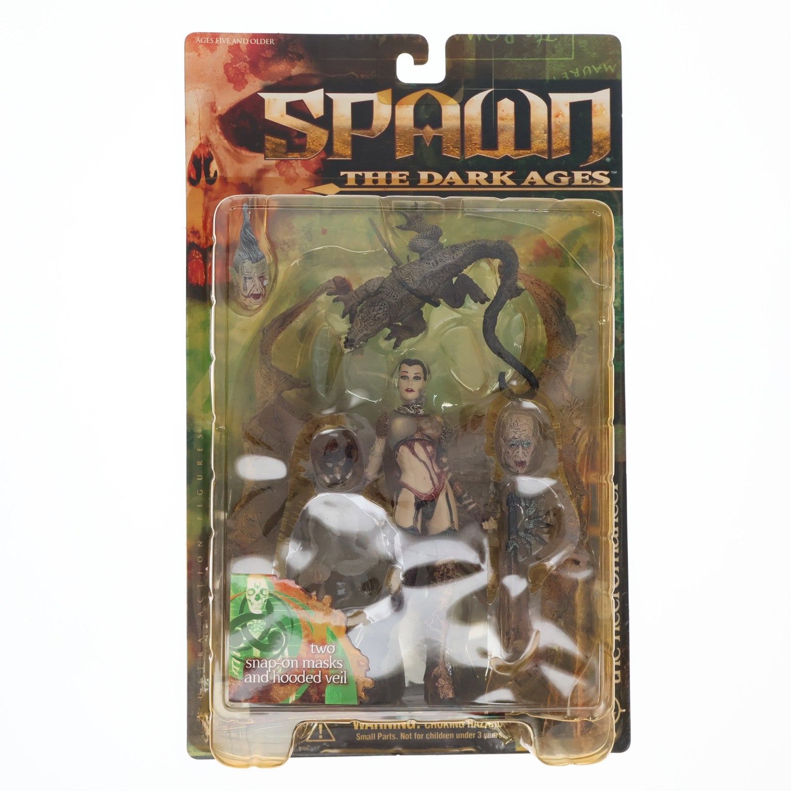 【中古即納】[FIG] スポーン・ウルトラ・アクションフィギュア シリーズ14 the necromancer(ネクロマンサー) 黒髪Ver. SPAWN THE DARK AGES(スポーン ダークエイジ) 完成品 可動フィギュア マクファーレン・トイズ(19990831)