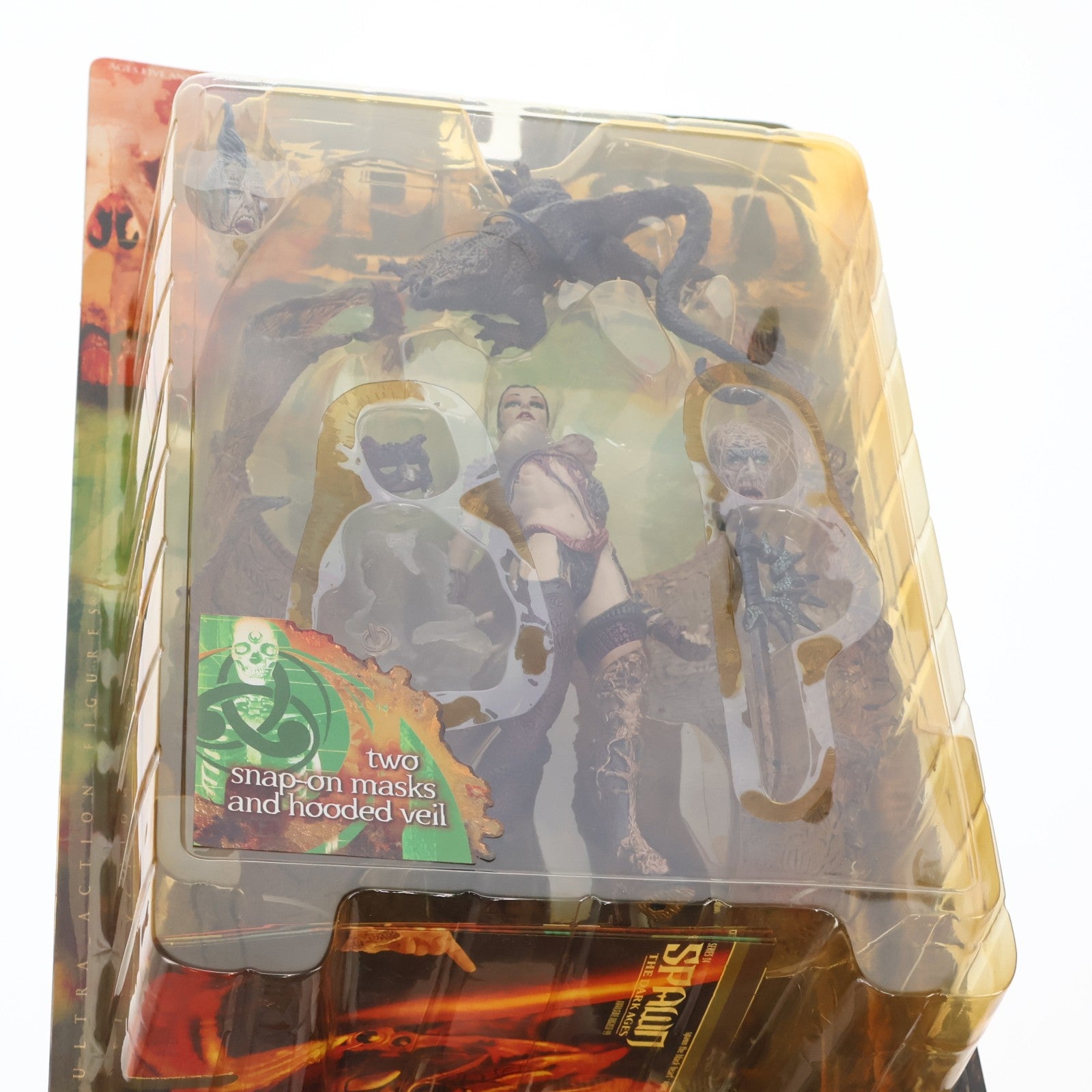 【中古即納】[FIG] スポーン・ウルトラ・アクションフィギュア シリーズ14 the necromancer(ネクロマンサー) 黒髪Ver. SPAWN THE DARK AGES(スポーン ダークエイジ) 完成品 可動フィギュア マクファーレン・トイズ(19990831)