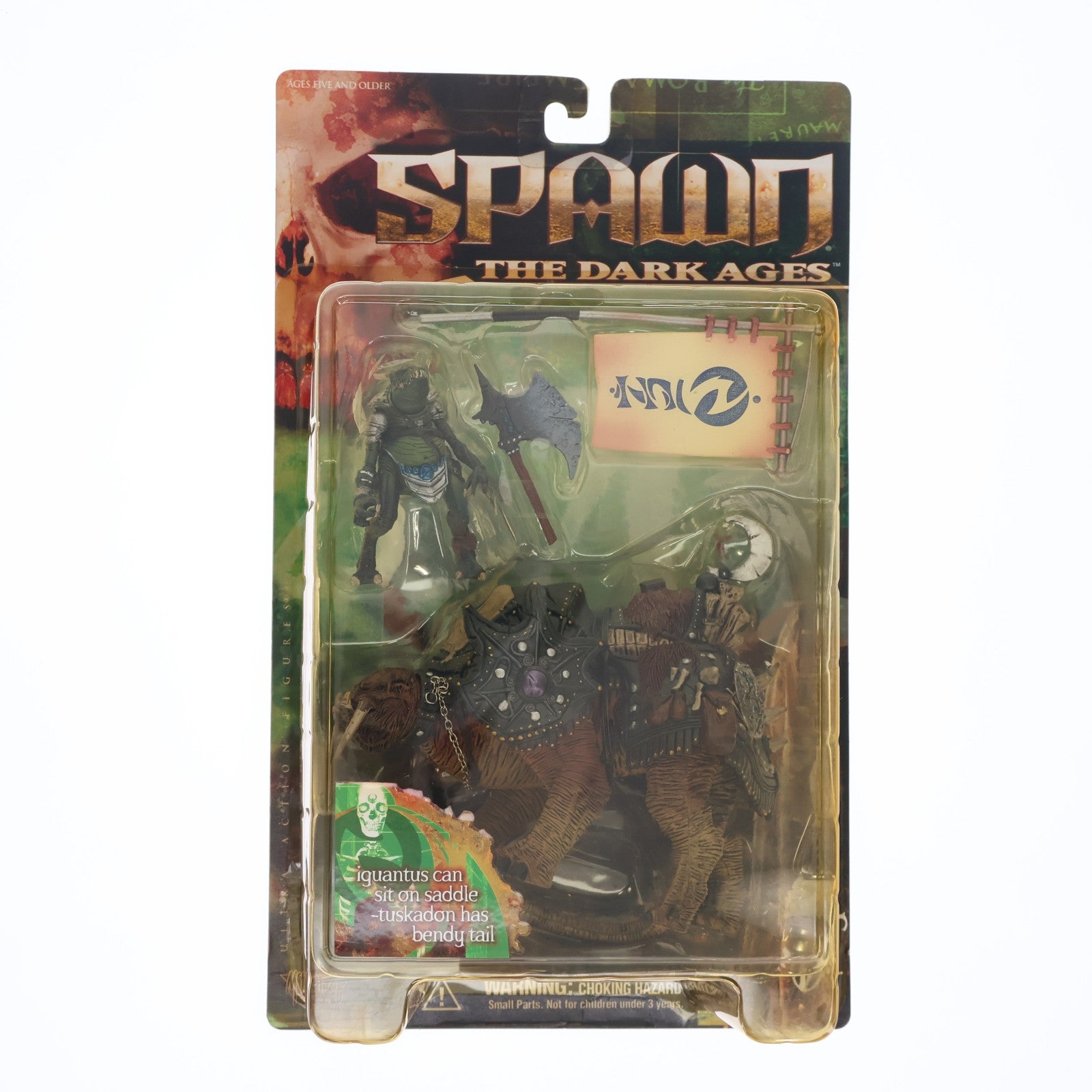 【中古即納】[FIG] スポーン・ウルトラ・アクションフィギュア シリーズ14 Iguantus and Tuskadon(イグアンタス&タスカドン) SPAWN THE DARK AGES(スポーン ダークエイジ) 完成品 可動フィギュア マクファーレン・トイズ(19990831)