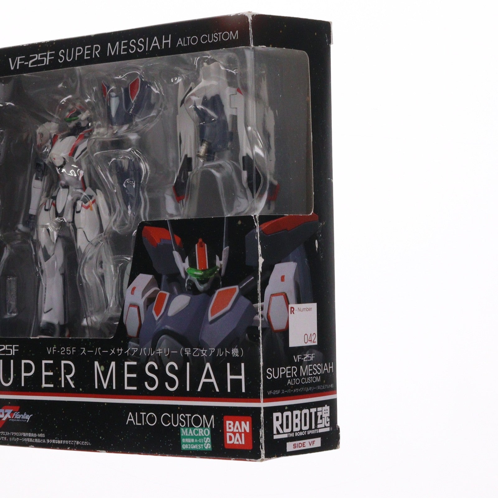 【中古即納】[FIG] ROBOT魂(SIDE VF) VF-25F スーパーメサイアバルキリー(早乙女アルト機) マクロスF(フロンティア) 完成品 可動フィギュア バンダイ(20091114)