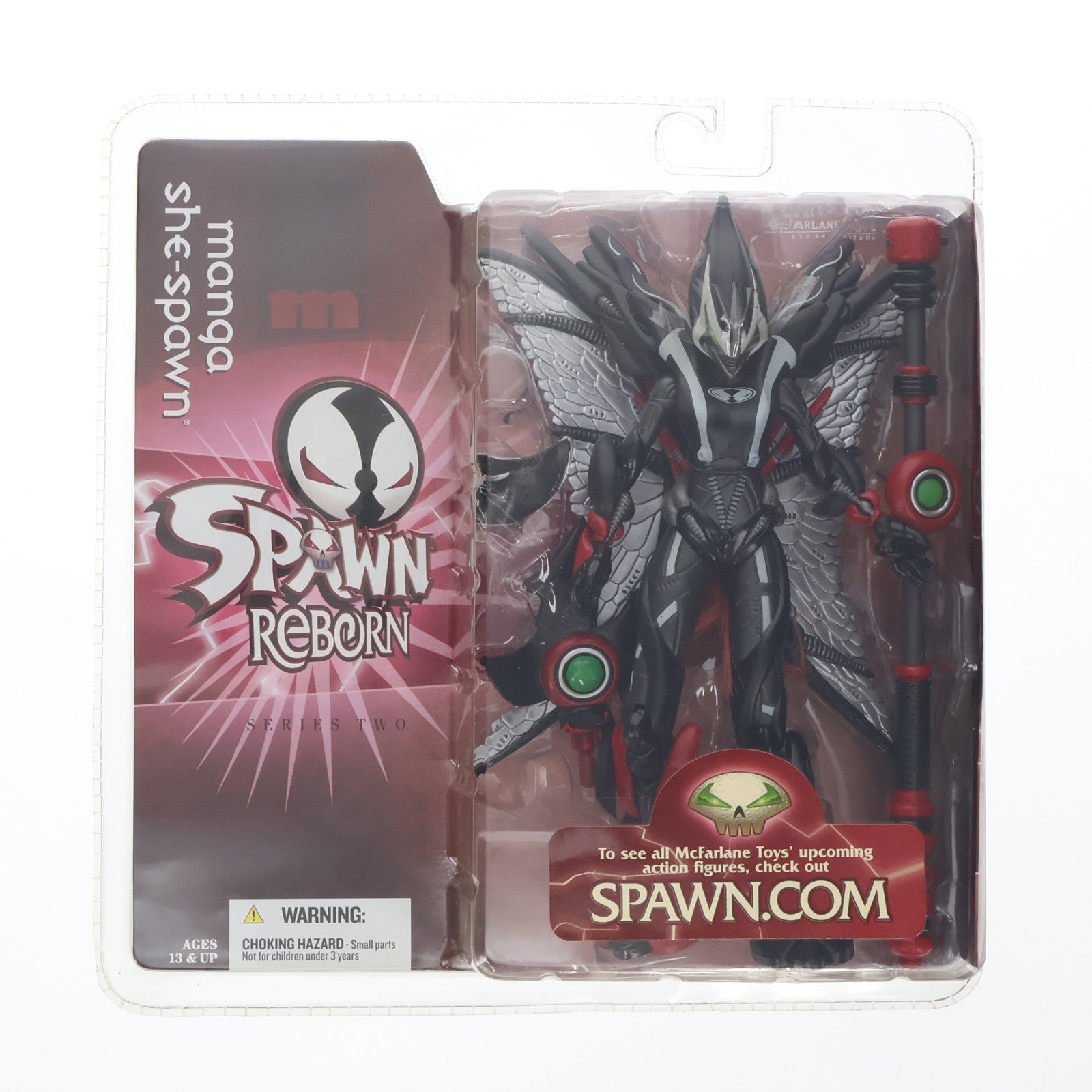 【中古即納】[FIG] スポーン アクションフィギュア シリーズ2 MANGA SHE-SPAWN(マンガ・シースポーン) SPAWN REBORN(スポーン・リボーン) 完成品 可動フィギュア マクファーレン・トイズ(20040731)