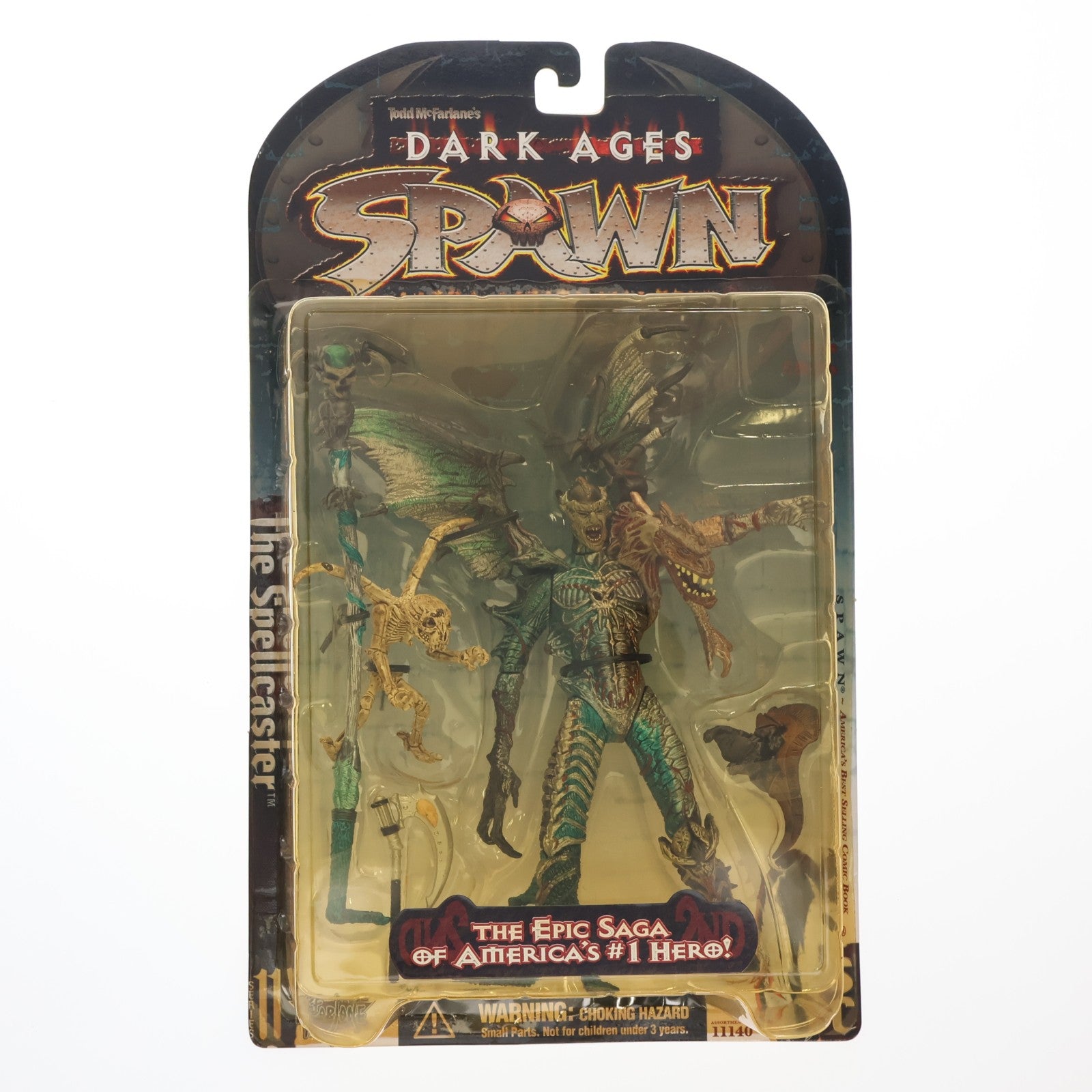 【中古即納】[FIG] スポーン・ウルトラ・アクションフィギュア シリーズ11 The Spellcaster(ザ・スペルキャスター) リペイントVer. DARK AGES SPAWN(ダークエイジス スポーン) 完成品 可動フィギュア マクファーレン・トイズ(19980731)