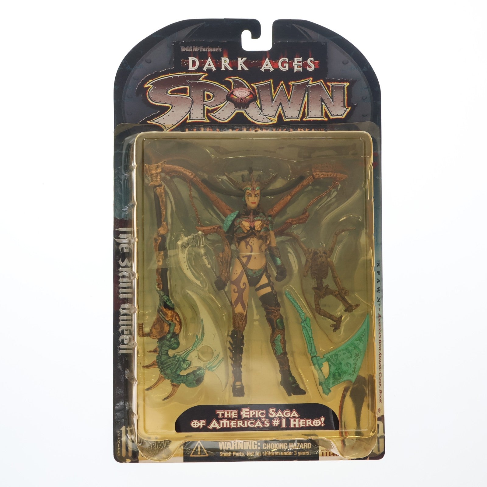 【中古即納】[FIG] スポーン・ウルトラ・アクションフィギュア シリーズ11 The Skull Queen(ザ・スカル・クイーン) 右手斧・骸骨黒Ver. DARK AGES SPAWN(ダークエイジス スポーン) 完成品 可動フィギュア マクファーレン・トイズ(19980731)