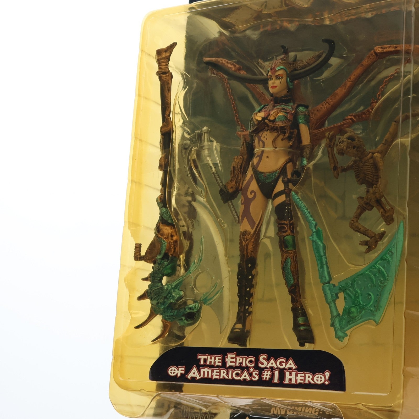 【中古即納】[FIG] スポーン・ウルトラ・アクションフィギュア シリーズ11 The Skull Queen(ザ・スカル・クイーン) 右手斧・骸骨黒Ver. DARK AGES SPAWN(ダークエイジス スポーン) 完成品 可動フィギュア マクファーレン・トイズ(19980731)