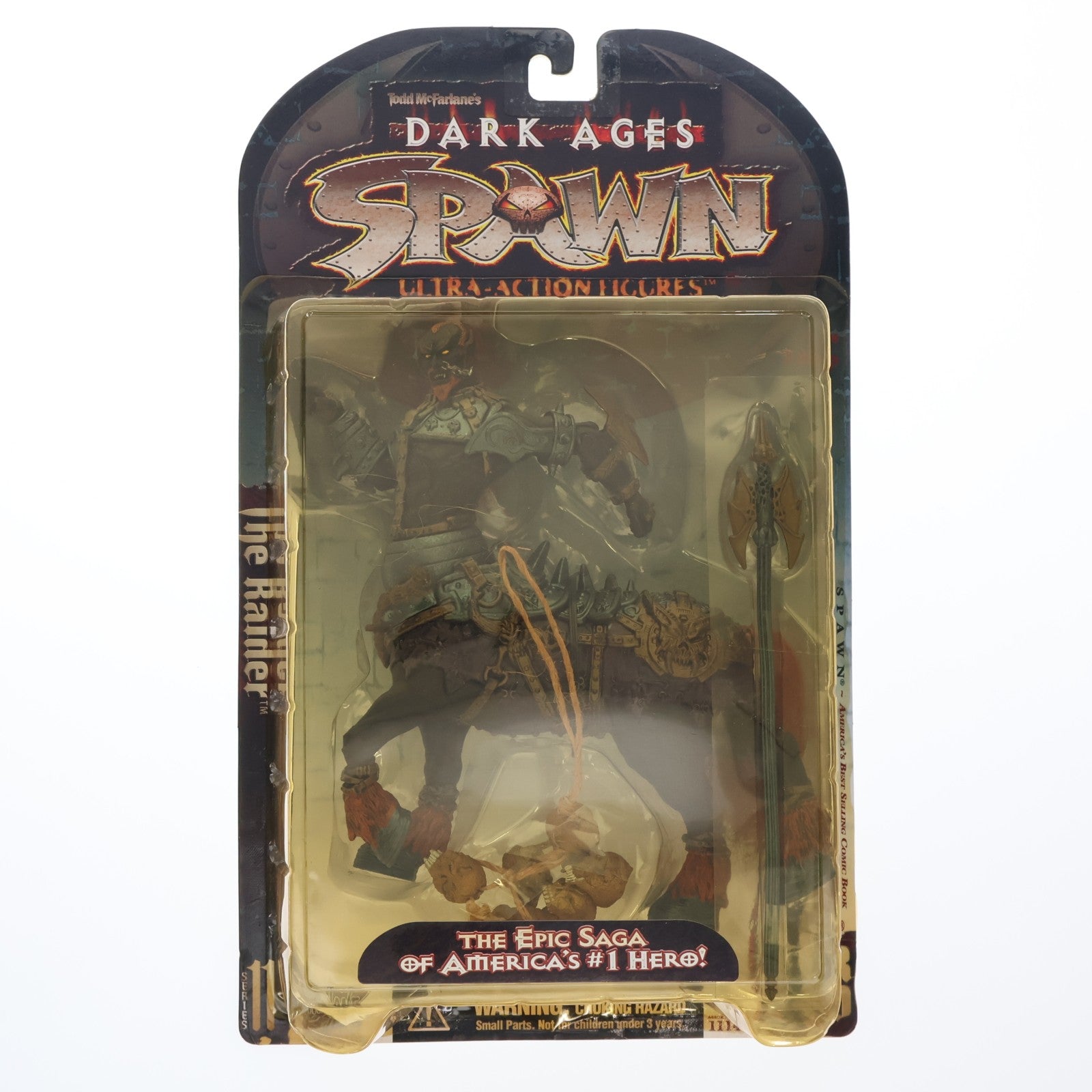 【中古即納】[FIG] スポーン・ウルトラ・アクションフィギュア シリーズ11 The Raider(ザ・レイダー) DARK AGES SPAWN(ダークエイジス スポーン) 完成品 可動フィギュア マクファーレン・トイズ(19980731)