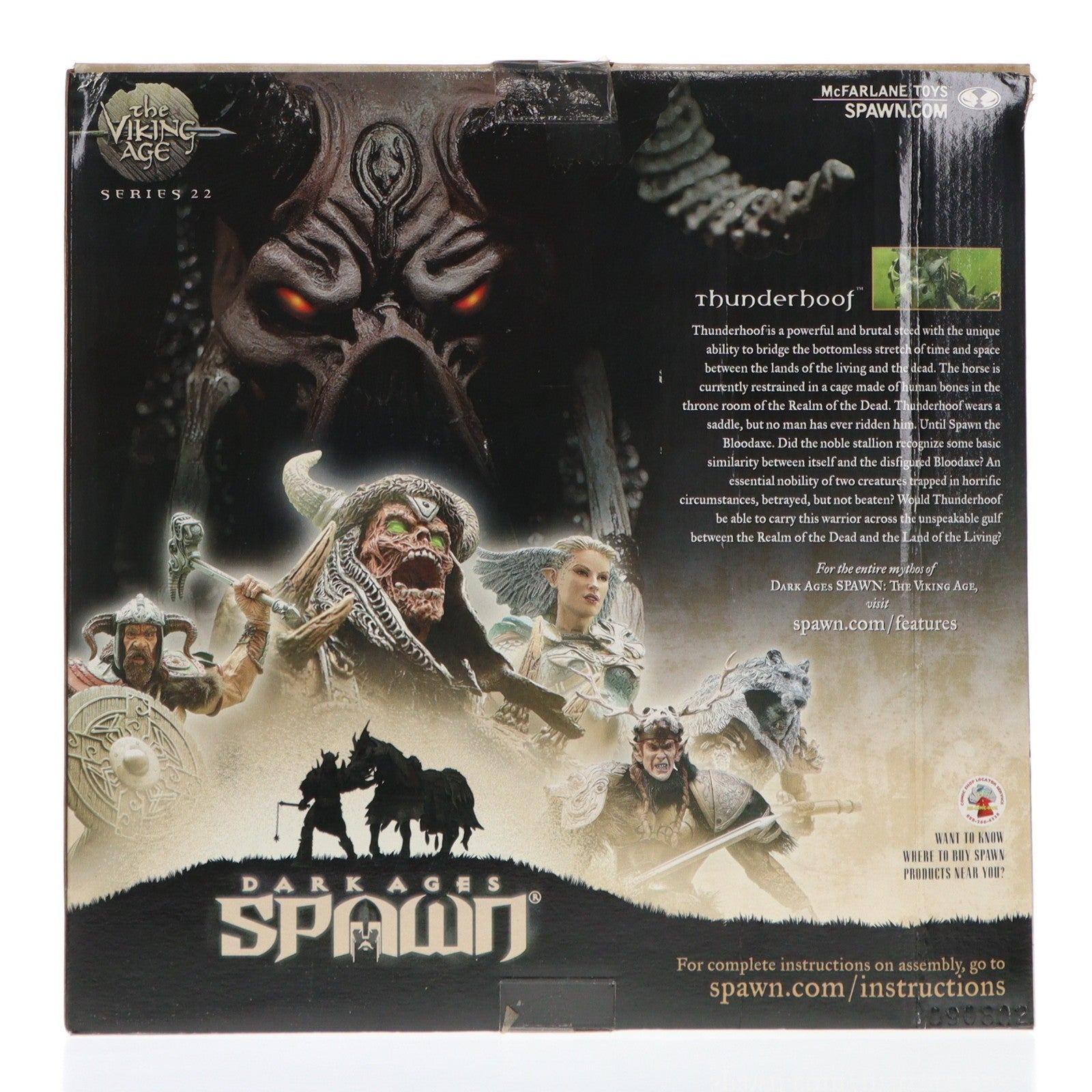 【中古即納】[FIG] スポーン・ウルトラ・アクションフィギュア シリーズ22 Spawn the Bloodaxe and Thunderhoof(スポーン・ザ・ブラッドアックス&サンダーフーフ) DARK AGES SPAWN:THE VIKING AGE 完成品 可動フィギュア マクファーレン・トイズ(20020731)