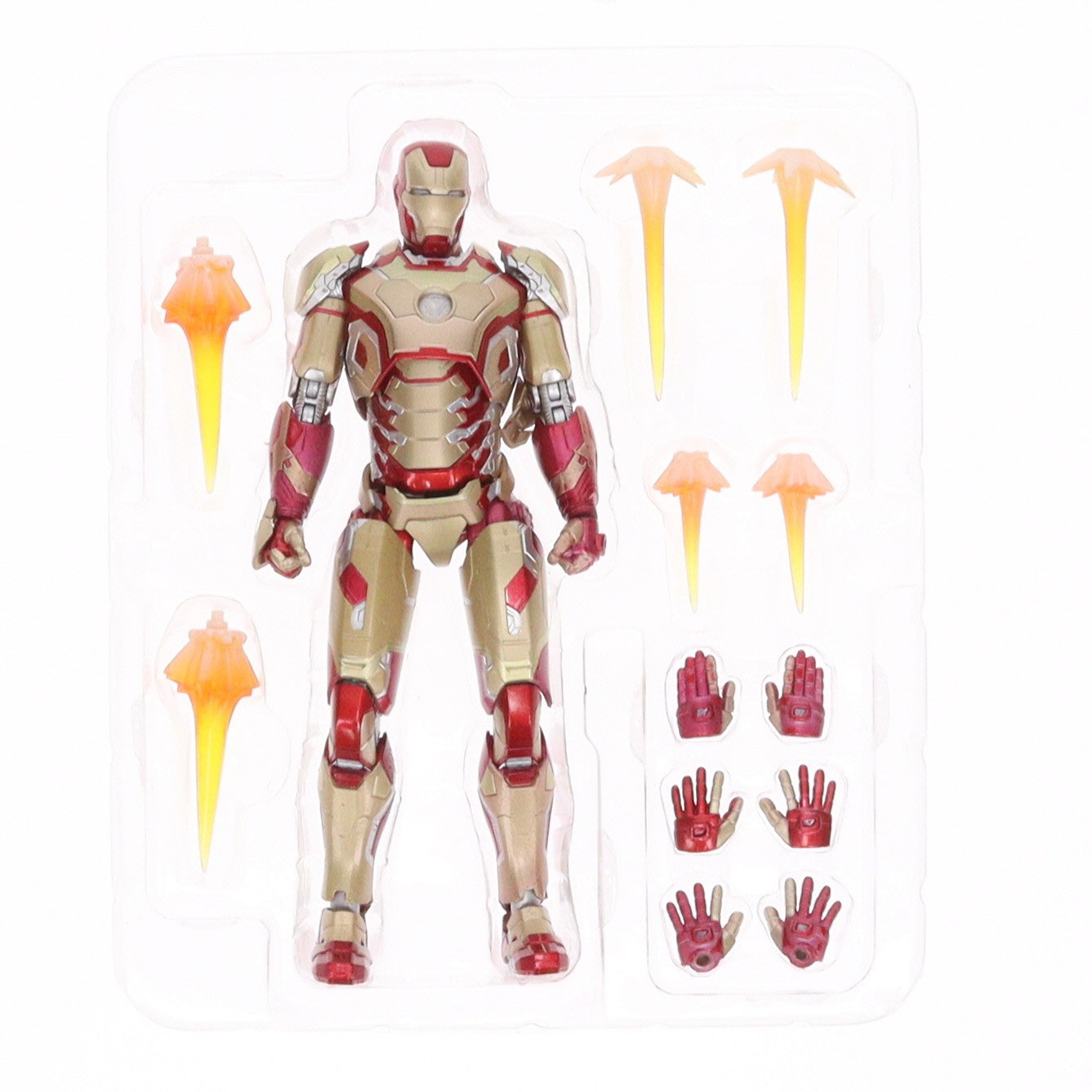 【中古即納】[FIG] S.H.Figuarts(フィギュアーツ) アイアンマン マーク42 アイアンマン3 完成品 可動フィギュア バンダイ(20140920)