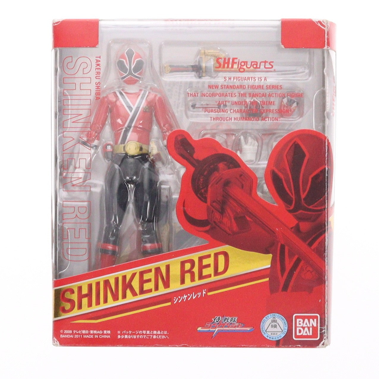 【中古即納】[FIG] S.H.Figuarts(フィギュアーツ) シンケンレッド 侍戦隊シンケンジャー 完成品 可動フィギュア バンダイ(20110723)