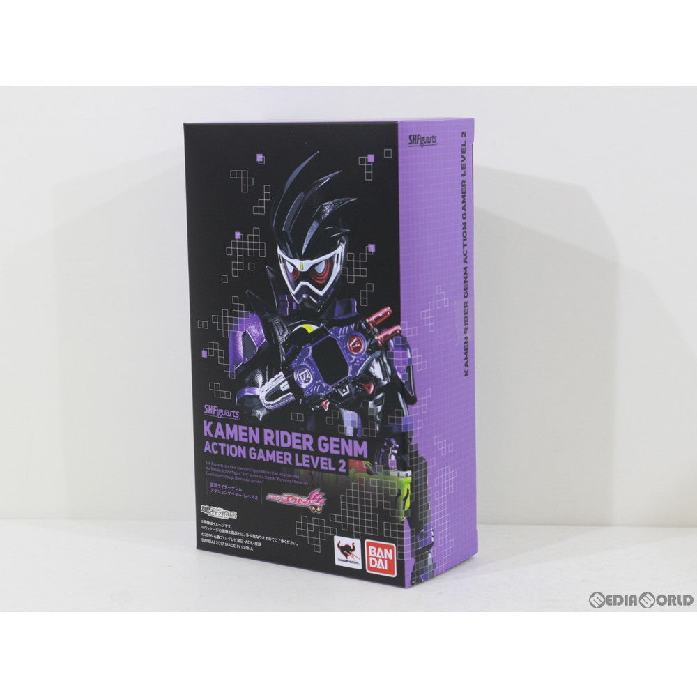 【中古即納】[FIG] S.H.Figuarts(フィギュアーツ) 仮面ライダーゲンム アクションゲーマー レベル2 仮面ライダーエグゼイド 完成品 可動フィギュア 魂ネイション2017&魂ウェブ商店限定 バンダイ(20180425)
