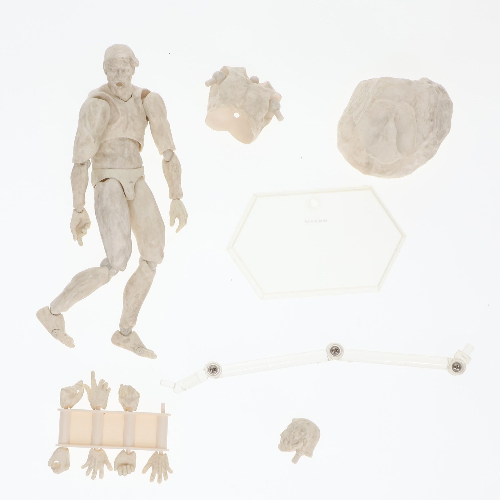 【中古即納】[FIG] figma(フィグマ) SP-056b 考える人 石膏ver. テーブル美術館 完成品 可動フィギュア FREEing(フリーイング)(20180121)