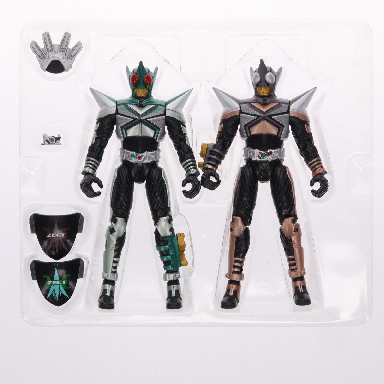 【中古即納】[FIG] キャストオフライダー8 仮面ライダーキックホッパー&仮面ライダーパンチホッパーセット 仮面ライダーカブト 完成品 可動フィギュア バンダイ(20061028)
