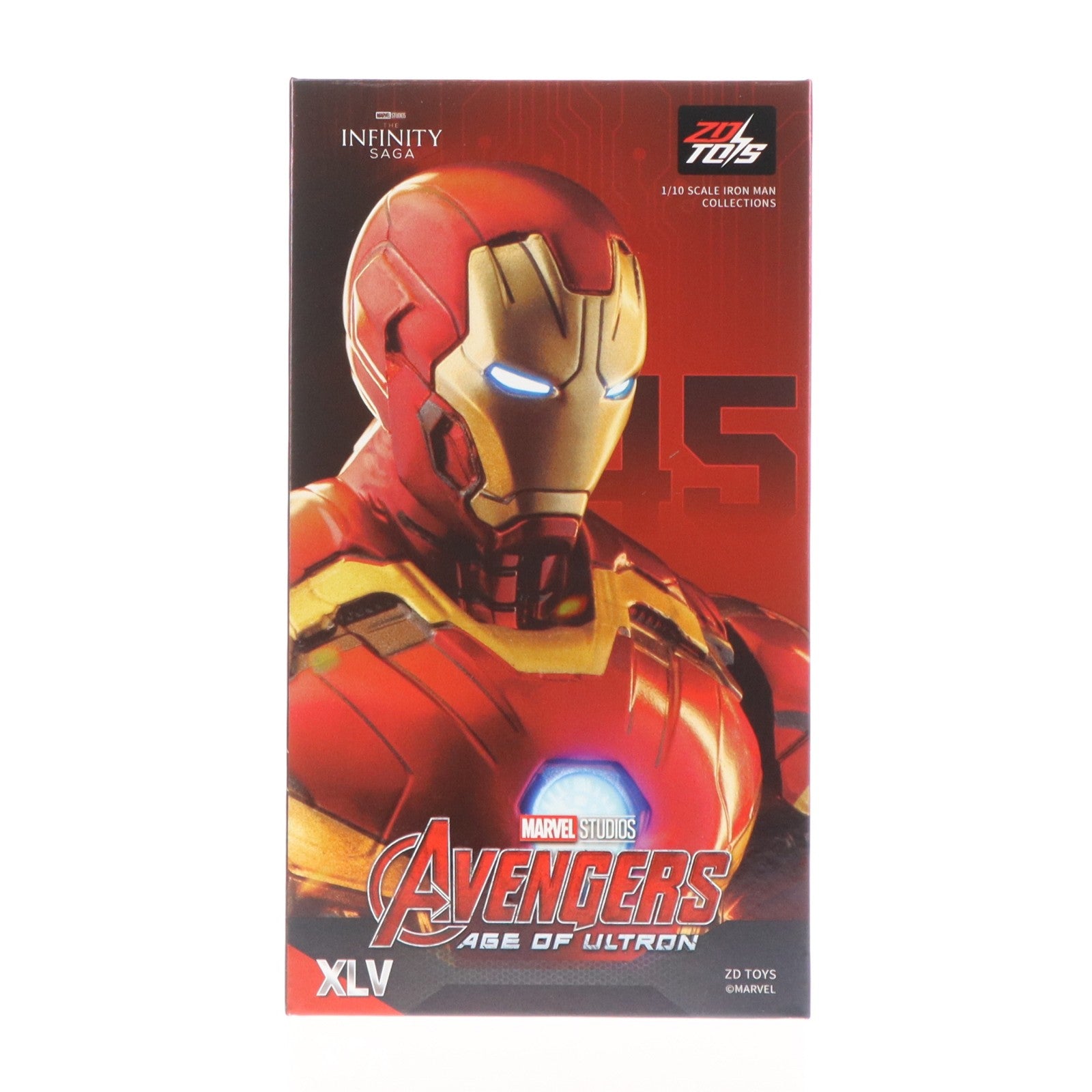 【中古即納】[FIG] アイアンマン・マーク45 アベンジャーズ/エイジ・オブ・ウルトロン 1/10 完成品 アクションフィギュア(1906-45) ZD Toys(Zhong Dong Toys)(20201231)