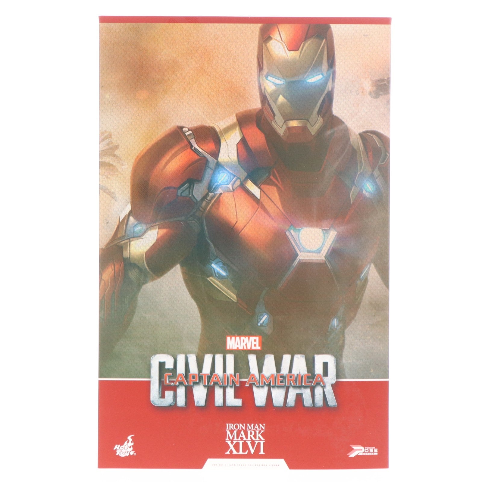 【中古即納】[FIG] パワーポーズ アイアンマン・マーク46 シビル・ウォー/キャプテン・アメリカ 1/6 限定可動 フィギュア(PP#03) ホットトイズ(20170428)