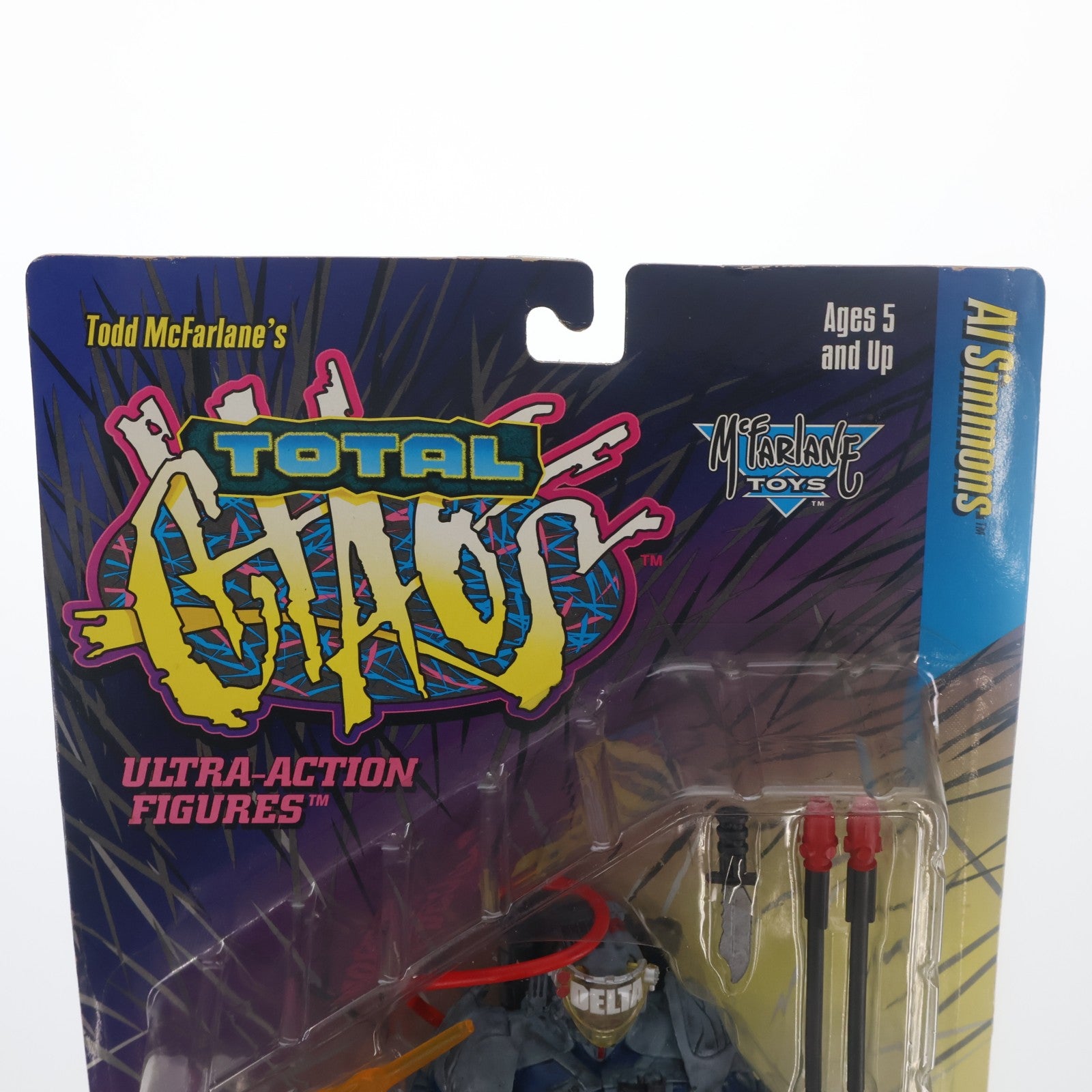 【中古即納】[FIG] ウルトラアクションフィギュア シリーズ1 AL SIMMONS(アル・シモンズ) TOTAL CHAOS(トータルカオス) 完成品 可動フィギュア マクファーレン・トイズ(19961231)
