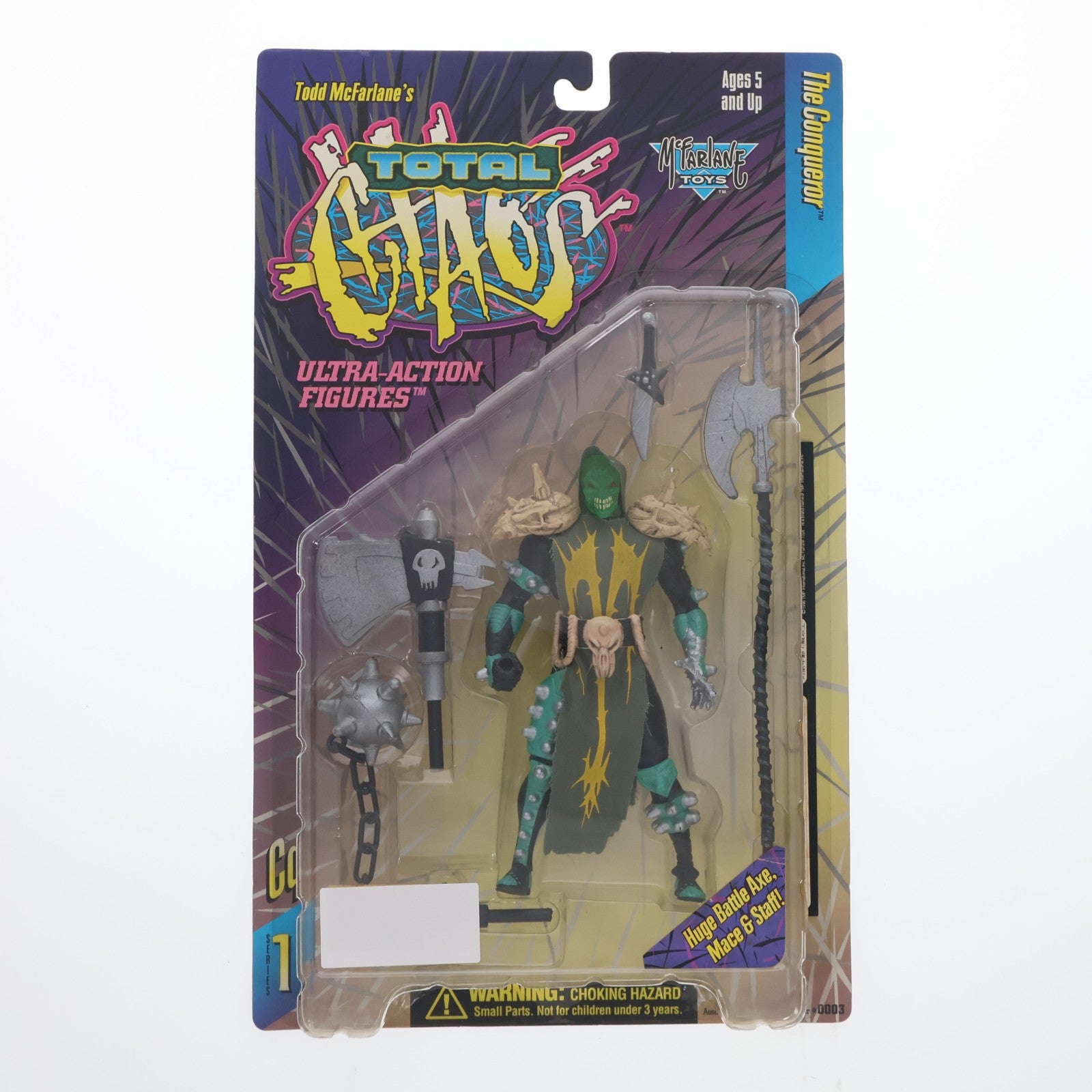【中古即納】[FIG] トータル・カオス・ウルトラ・アクションフィギュア The Conqueror(コンカラー) TOTAL CHAOS シリーズ1 完成品 可動フィギュア マクファーレン・トイズ(19960228)