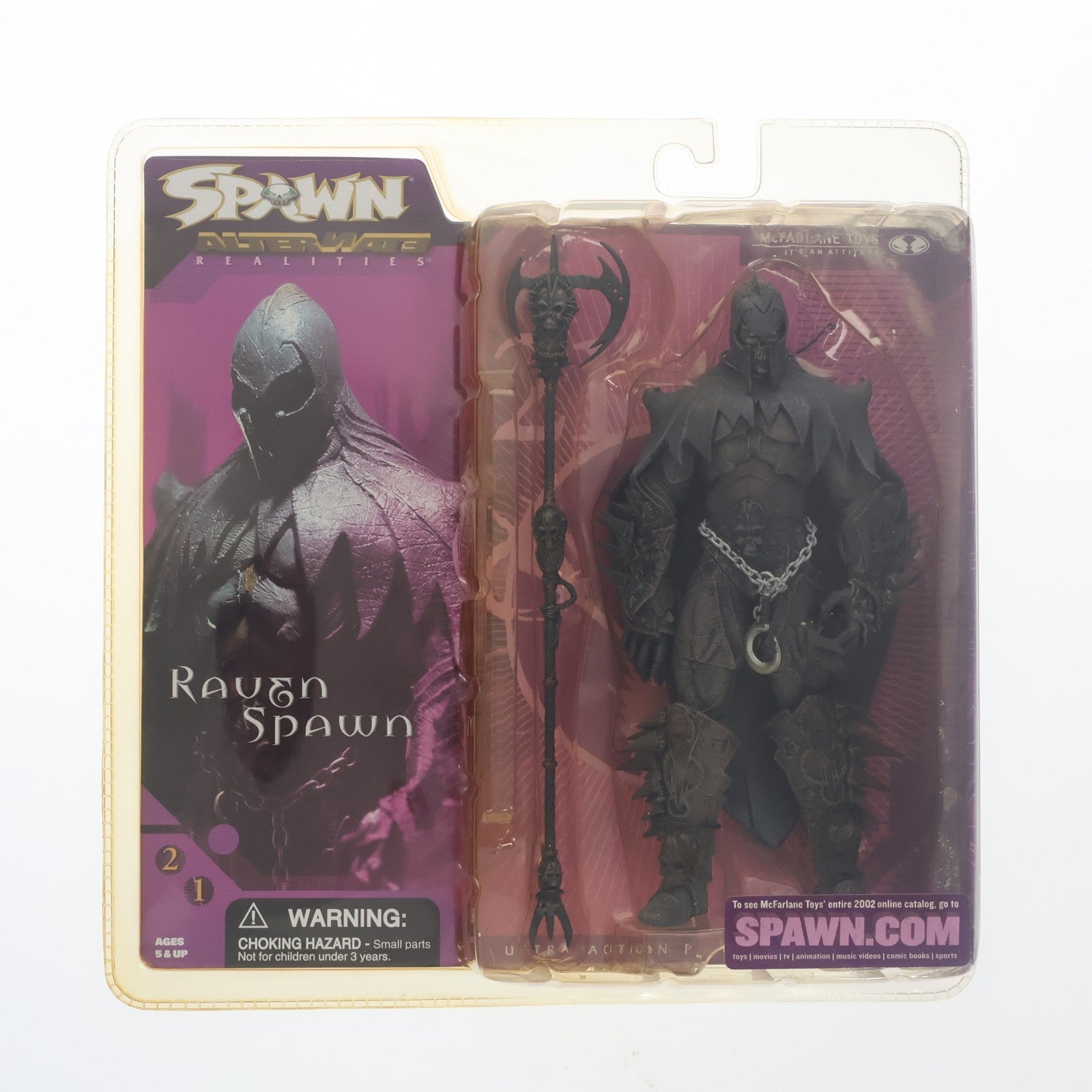【中古即納】[FIG] スポーン・ウルトラ・アクションフィギュア シリーズ21 SPAWN ALTERNATE REALITIES レイヴン・スポーン 完成品 可動フィギュア マクファーレン・トイズ(19991231)