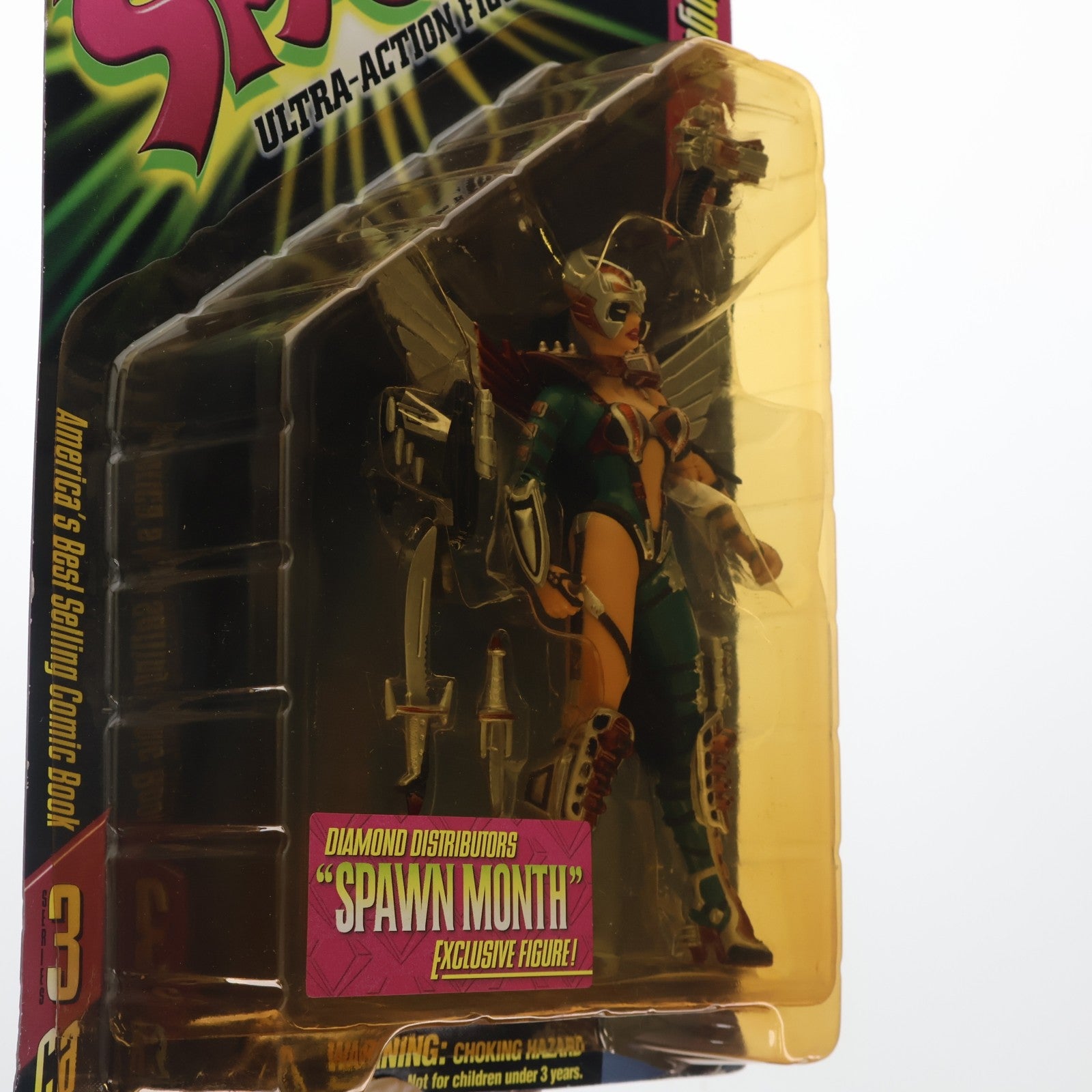 【中古即納】[FIG] スポーン・ウルトラ・アクションフィギュア シリーズ3 コズミックアンジェラ(グリーン) 完成品 可動フィギュア マクファーレン・トイズ(19991231)