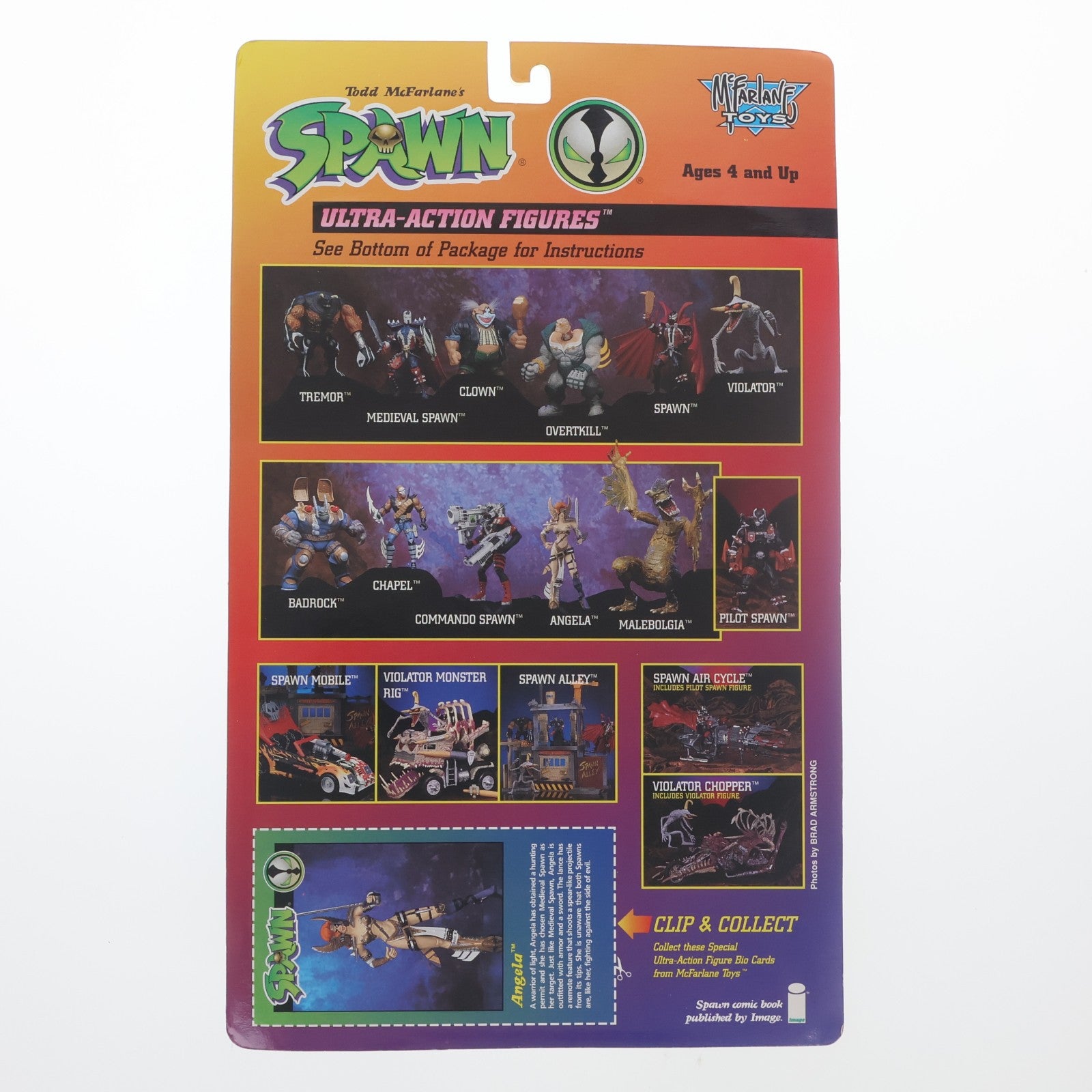 【中古即納】[FIG] MTCC限定 スポーン・ウルトラ・アクションフィギュア レッドアンジェラ レッドアロースティッカー SPAWN 完成品 可動フィギュア(10113) マクファーレン・トイズ(19991231)