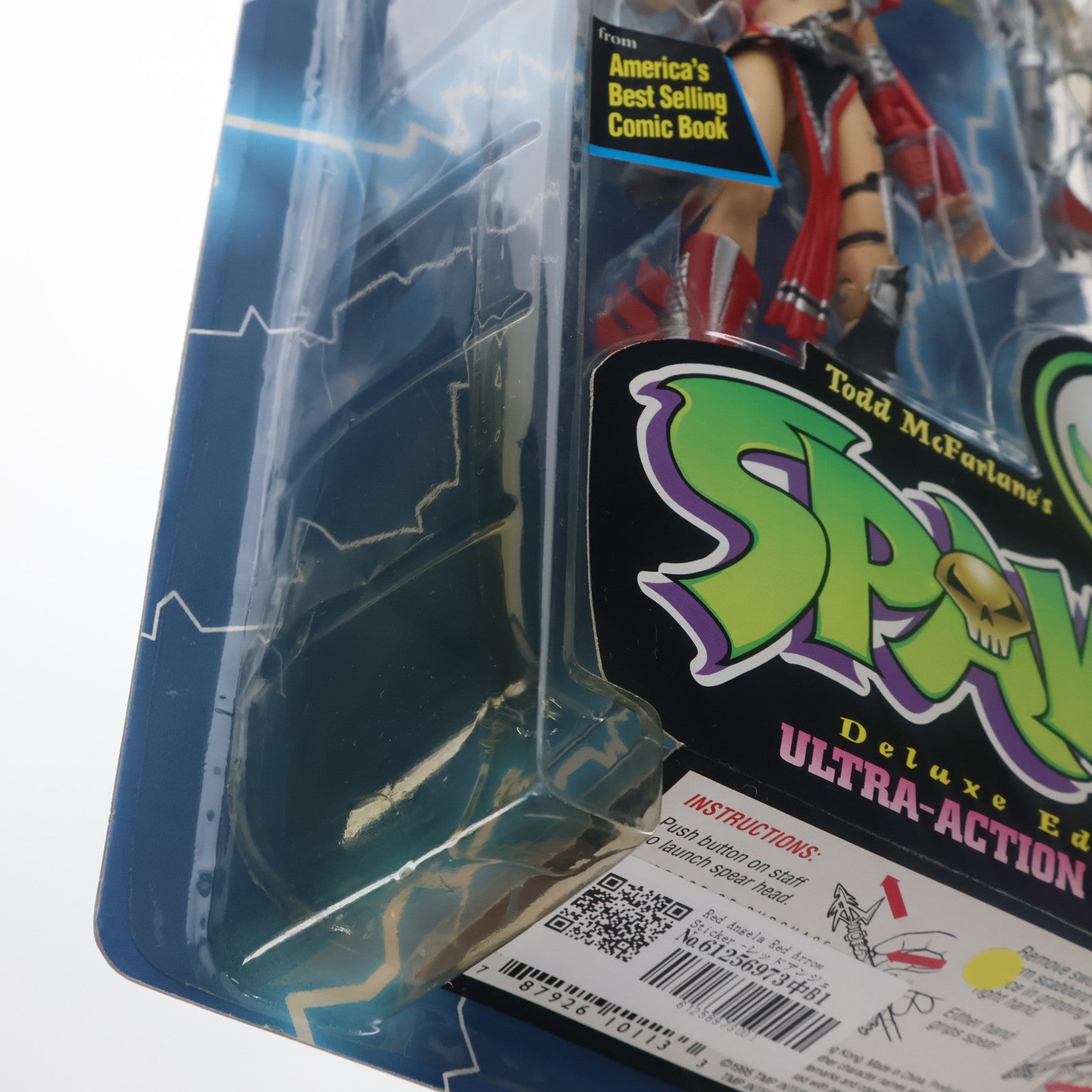 【中古即納】[FIG] MTCC限定 スポーン・ウルトラ・アクションフィギュア レッドアンジェラ レッドアロースティッカー SPAWN 完成品 可動フィギュア(10113) マクファーレン・トイズ(19991231)