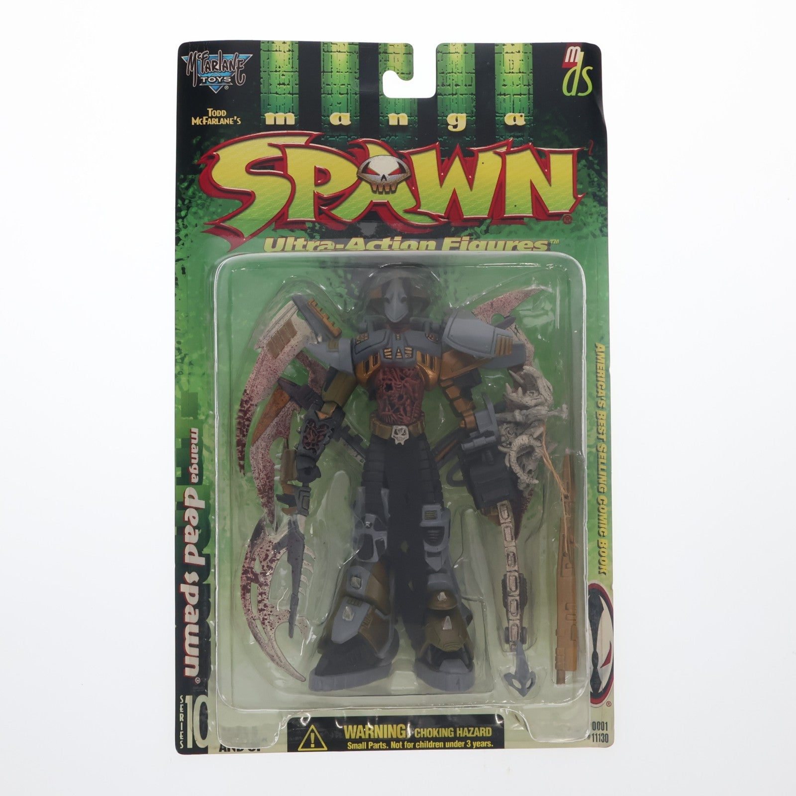【中古即納】[FIG] スポーン・ウルトラ・アクションフィギュア シリーズ10 マンガ・デッド・スポーン(マスク付) manga SPAWN 完成品 可動フィギュア マクファーレン・トイズ(19991231)
