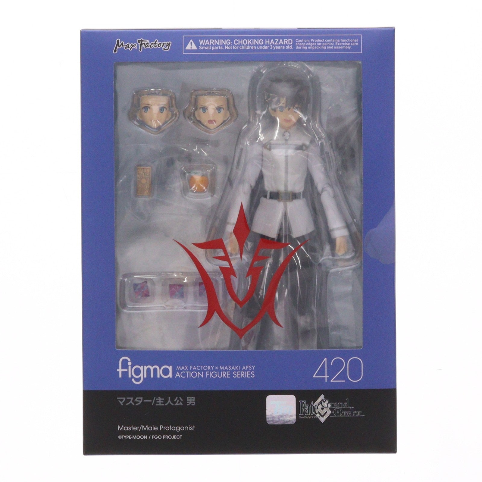 【中古即納】[FIG] GOODSMILE ONLINE SHOP限定特典付属 figma(フィグマ) 420 マスター/主人公 男 Fate/Grand Order(フェイト/グランドオーダー) 完成品 可動フィギュア マックスファクトリー(20190721)