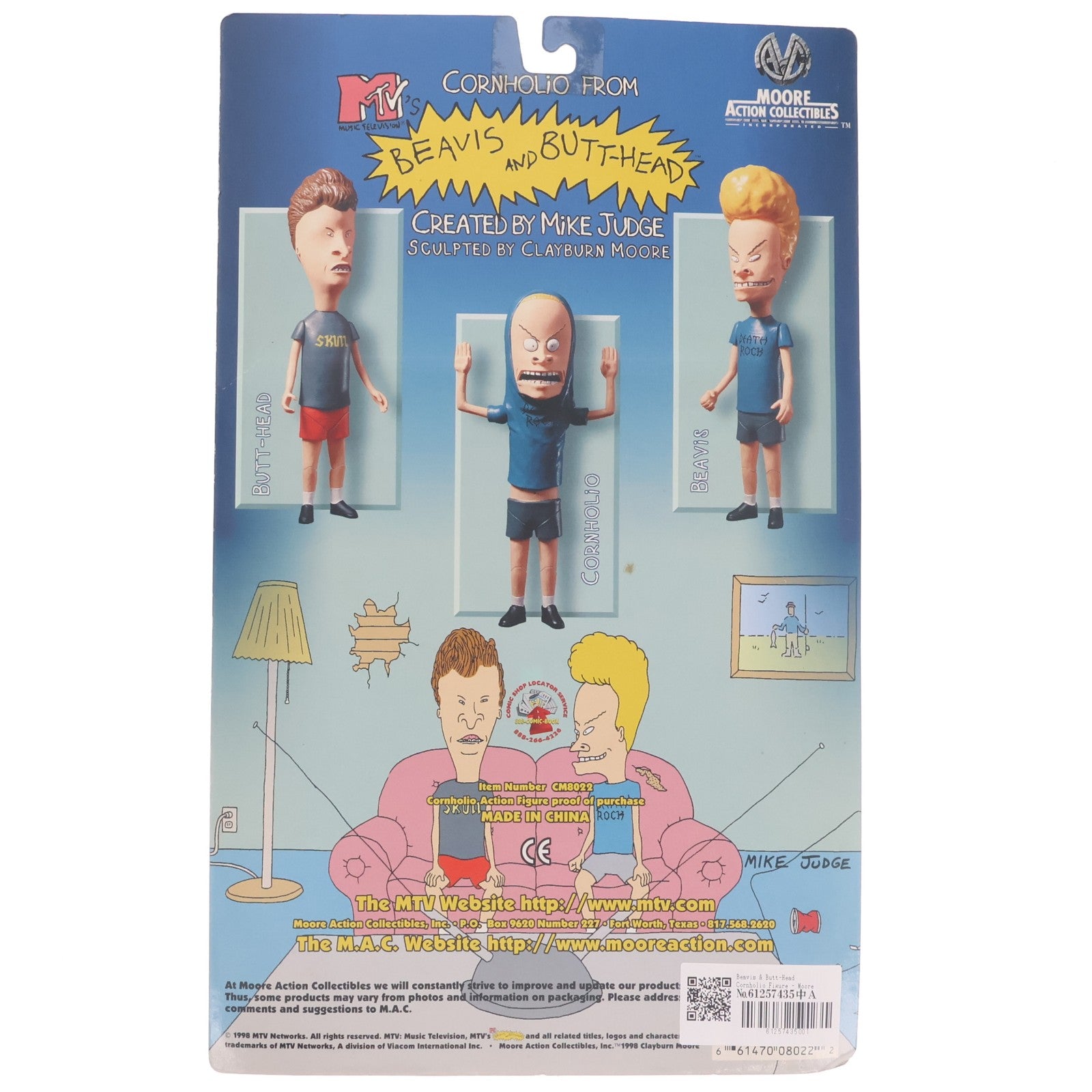 【中古即納】[FIG] コンホリオ(肛門ホリオ) BEAVIS AND BUTT-HEAD(ビーバス・アンド・バットヘッド) 完成品 アクションフィギュア(CM8022) Moore Action Collectibles(19981231)
