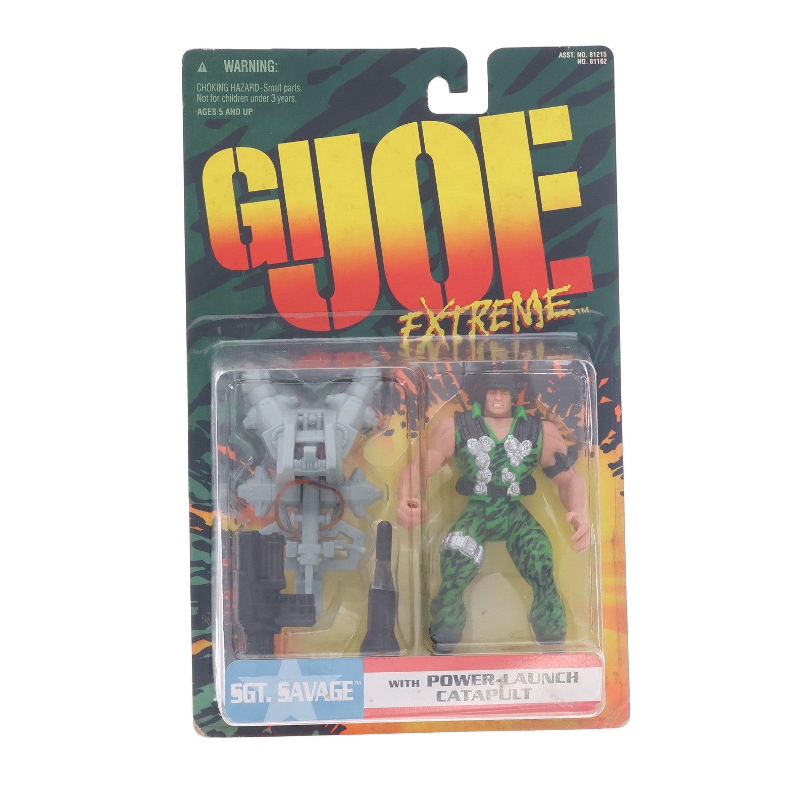 【中古即納】[FIG] SGT.SAVAGE(SGT.サベージ) WITH POWER-LAUNCH CATAPULT G.I. JOE EXTREME(G.I.ジョー・エクストリーム) 完成品 可動フィギュア(81162) Kenner(ケナー)(19951231)