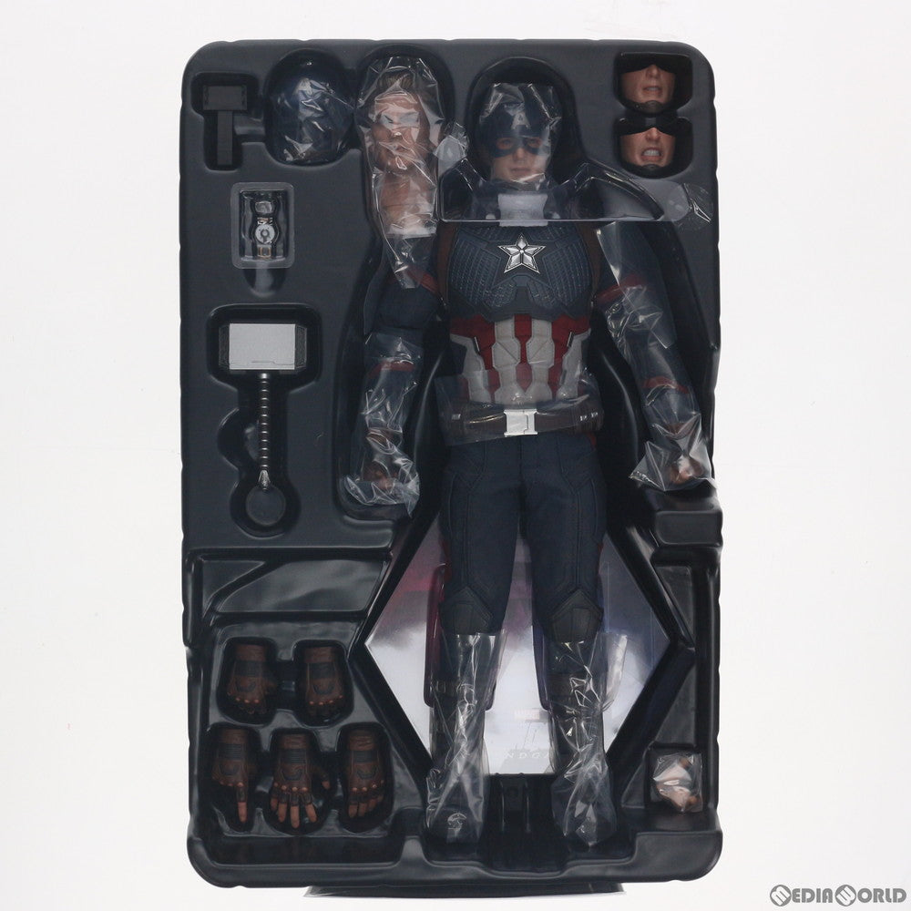 【中古即納】[FIG] ムービー・マスターピース キャプテン・アメリカ アベンジャーズ/エンドゲーム 1/6 完成品 可動フィギュア(MM#536) ホットトイズ(20210331)