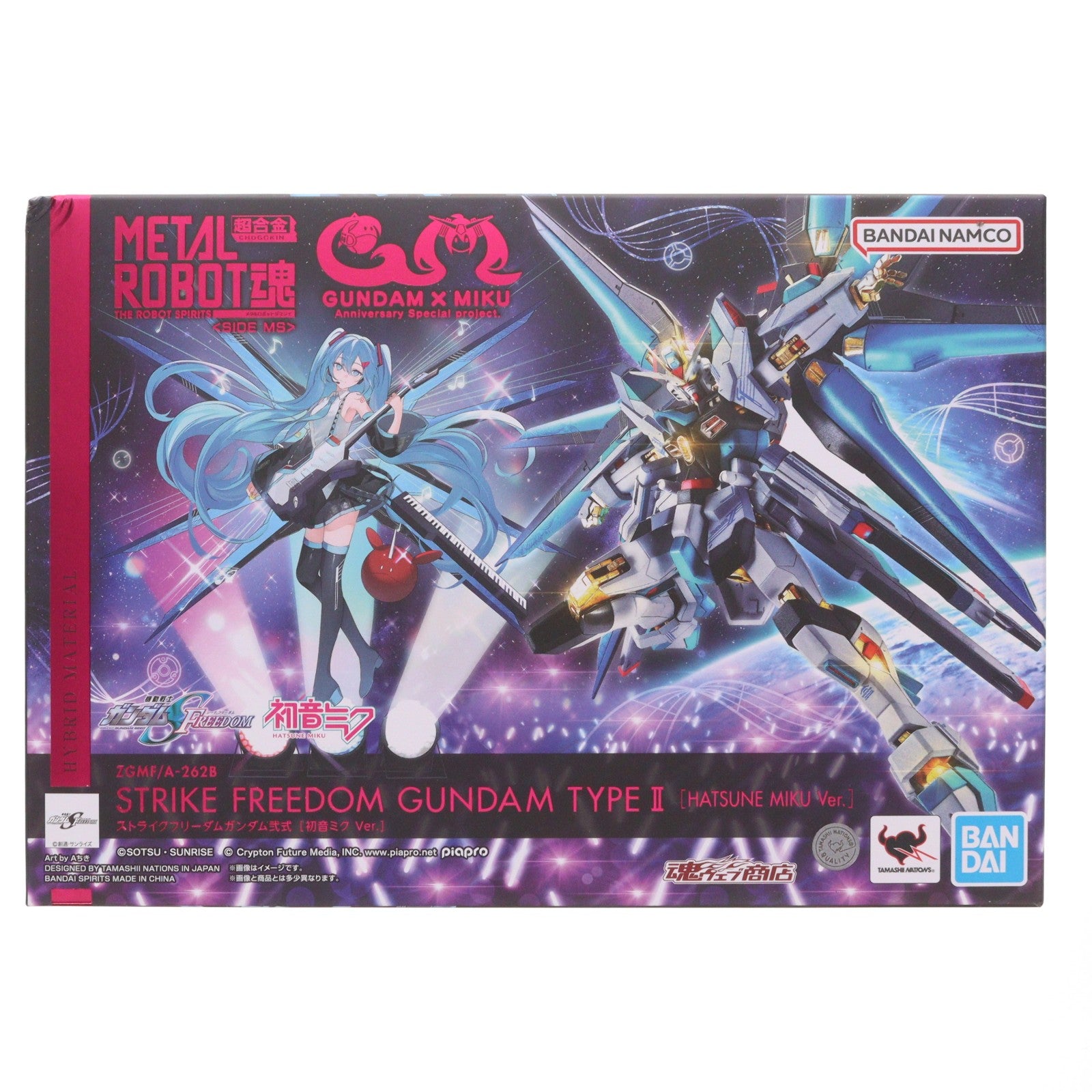 【中古即納】[FIG] アクリルスタンド付属 魂ウェブ商店限定 METAL ROBOT魂(SIDE MS) ストライクフリーダムガンダム弐式[初音ミク Ver.] 機動戦士ガンダムSEED FREEDOM(シード フリーダム) 完成品 可動フィギュア バンダイスピリッツ(20251017)