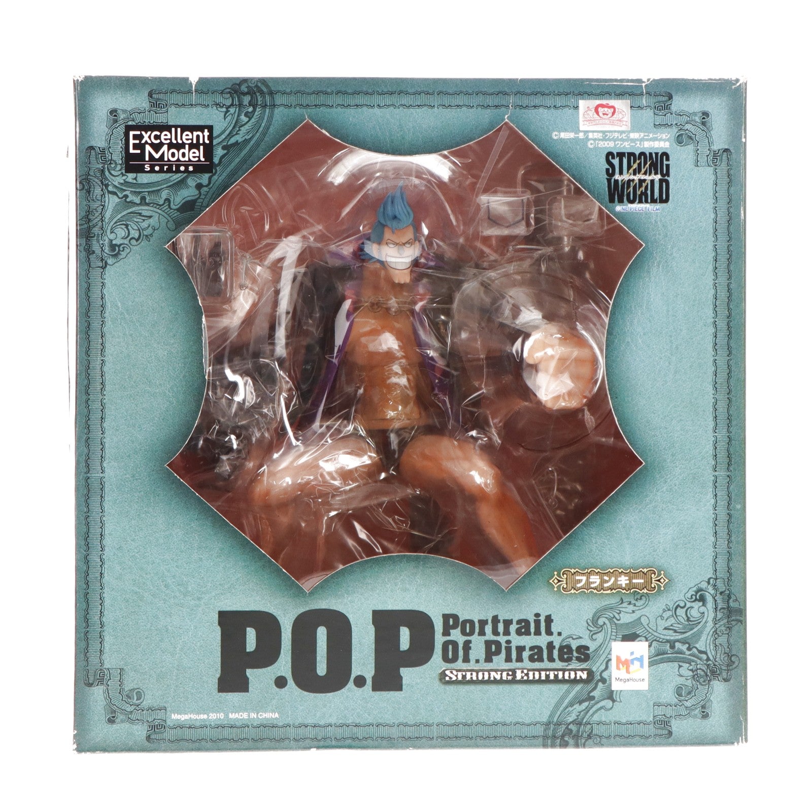 【中古即納】[FIG] Portrait.Of.Pirates P.O.P STRONG EDITION フランキー ONE PIECE(ワンピース) 1/8 完成品 フィギュア メガハウス(20100901)