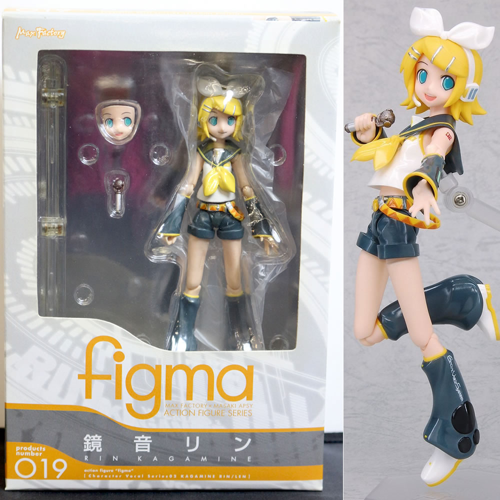 【中古即納】[FIG] figma(フィグマ) 019 鏡音リン(かがみねりん) キャラクター・ボーカル・シリーズ02 鏡音リン・レン 完成品 可動フィギュア マックスファクトリー(20081124)