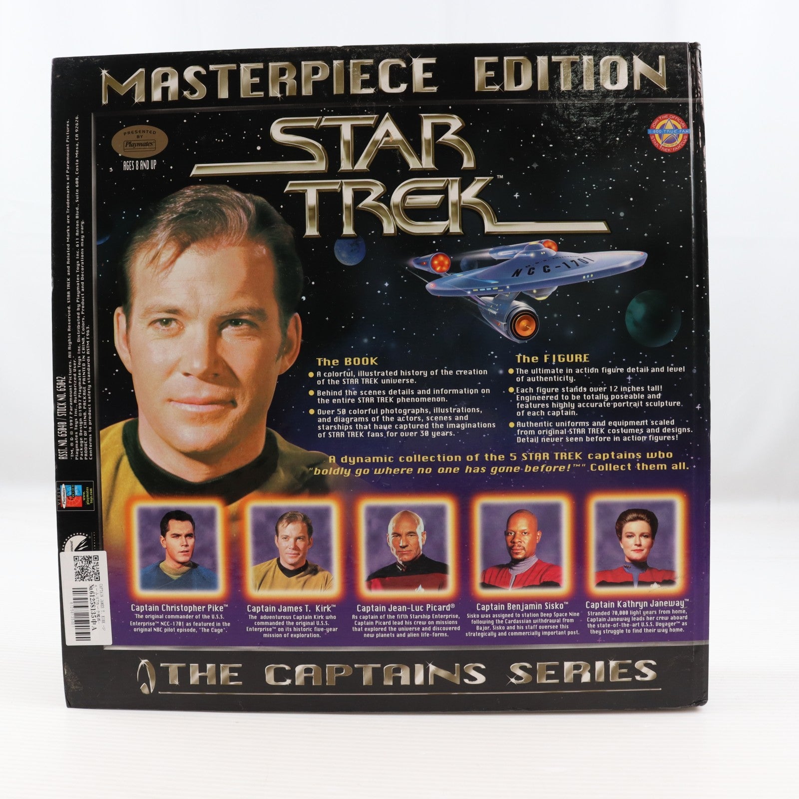 【中古即納】[FIG] MASTERPIECE EDITION THE CAPTAINS SERIES JAMES T. KIRK(ジェームズ・T・カーク艦長) STAR TREK(スター・トレック) TOS 宇宙大作戦 完成品 可動フィギュア(65042) Playmates(プレイメイツ)(19971231)