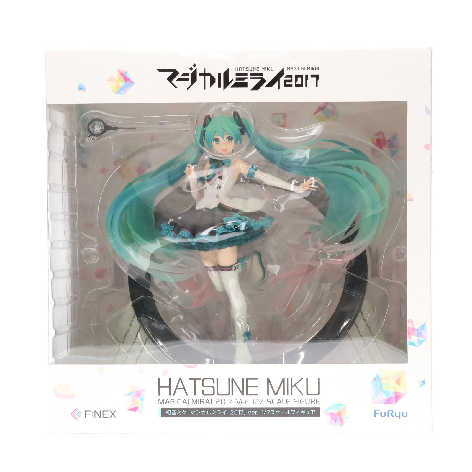 【中古即納】[FIG] ラバーストラップ付属 初音ミク「マジカルミライ 2017」Ver. キャラクター・ボーカル・シリーズ01 初音ミク 1/7 完成品 フィギュア マジカルミライ2017&F:NEX&あみあみ限定(AMU-FNX101) フリュー(20180228)