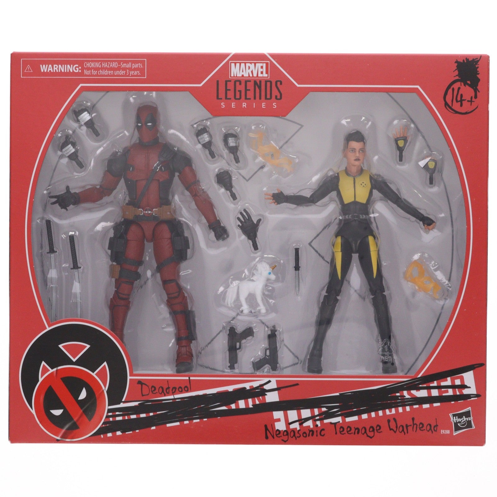 【中古即納】[FIG] マーベル・レジェンド デッドプール&ネガソニック・ティーンエイジ・ウォーヘッド 2パック 完成品 6インチ アクションフィギュア(E9288) ハズブロ(20200831)