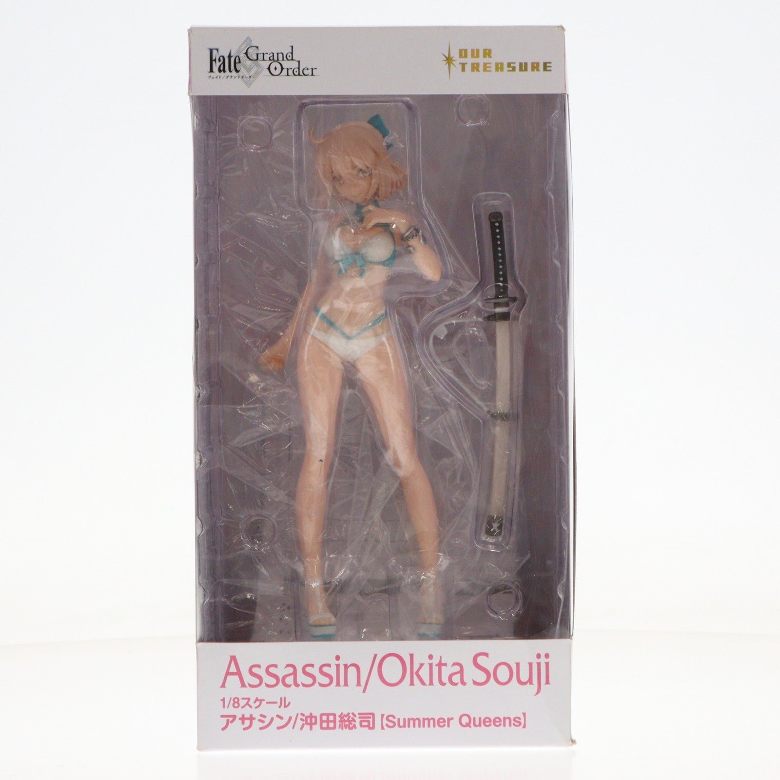 【中古即納】[FIG] アサシン/沖田総司【Summer Queens】(おきたそうじ) Fate/Grand Order(フェイト/グランドオーダー) 1/8 完成品 フィギュア あみあみ&でじたみん&東京フィギュア限定 アワートレジャー/東京フィギュア(20210930)