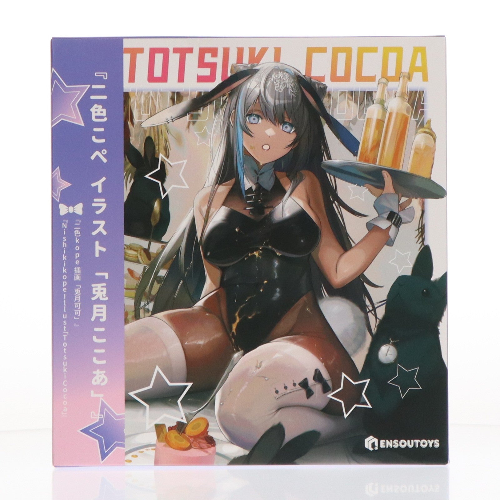 【中古即納】[FIG] バッジ&タペストリー付属 二色こぺイラスト 兎月ここあ(とつきここあ) 1/5 完成品 フィギュア ENSOUTOYS(エンソウトイズ)(20251128)