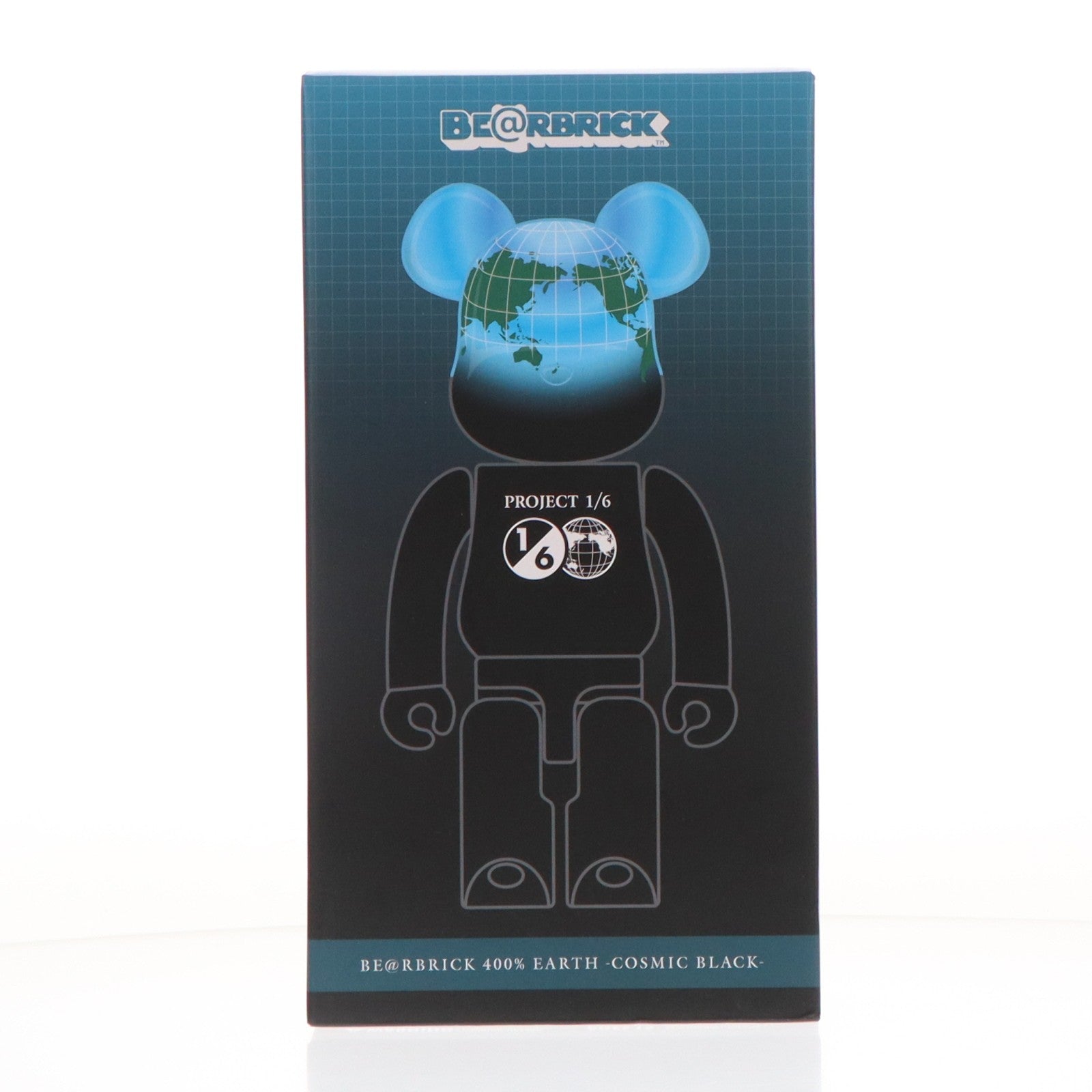 【中古即納】[FIG] 1/6計画限定 BE@RBRICK(ベアブリック) EARTH(COSMIC BLACK) 400% 完成品 可動フィギュア メディコム・トイ(20150801)