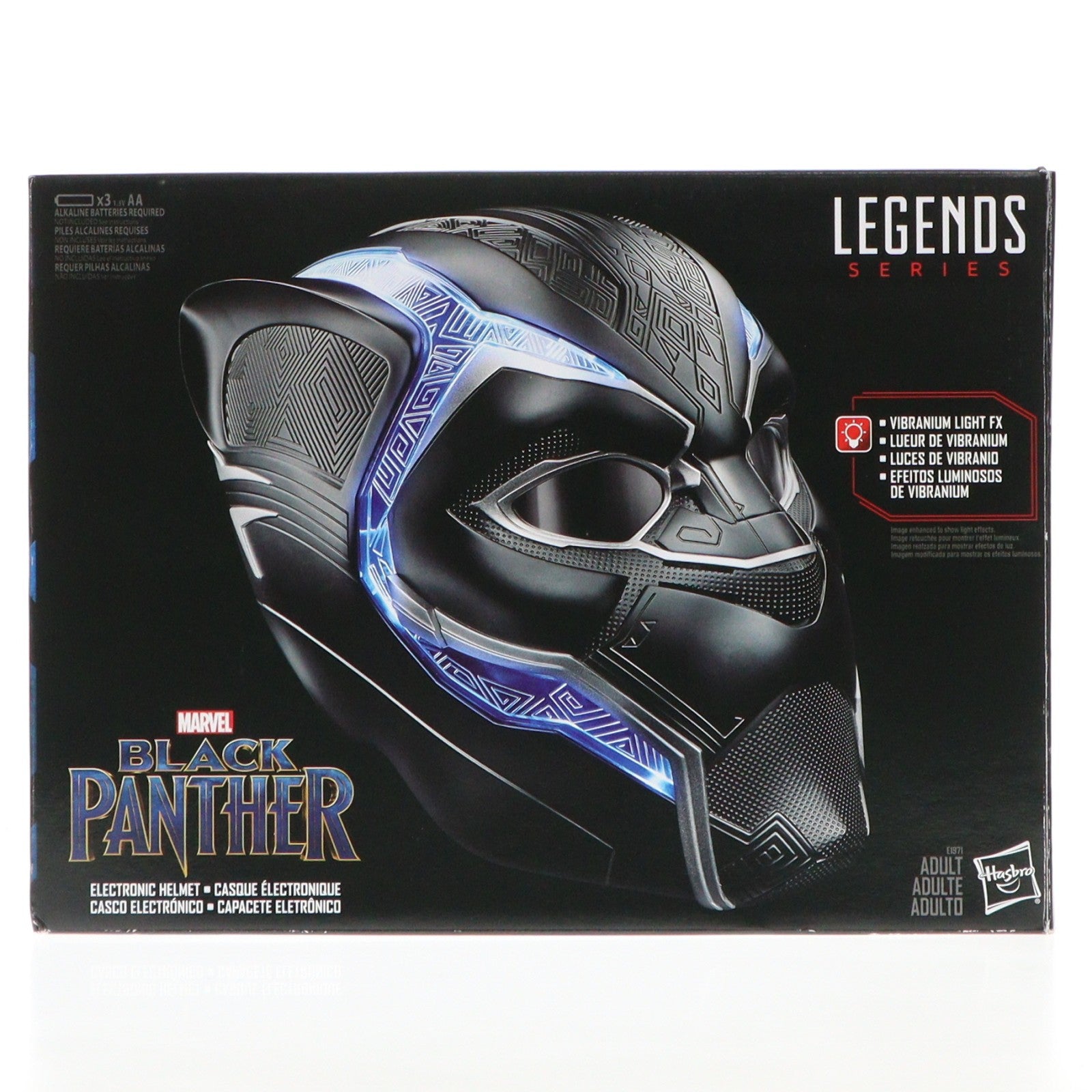 【中古即納】[FIG] ハズブロ レジェンド レプリカ ブラックパンサー ヘルメット ブラックパンサー 1/1 完成品 フィギュア ハズブロ(20180715)