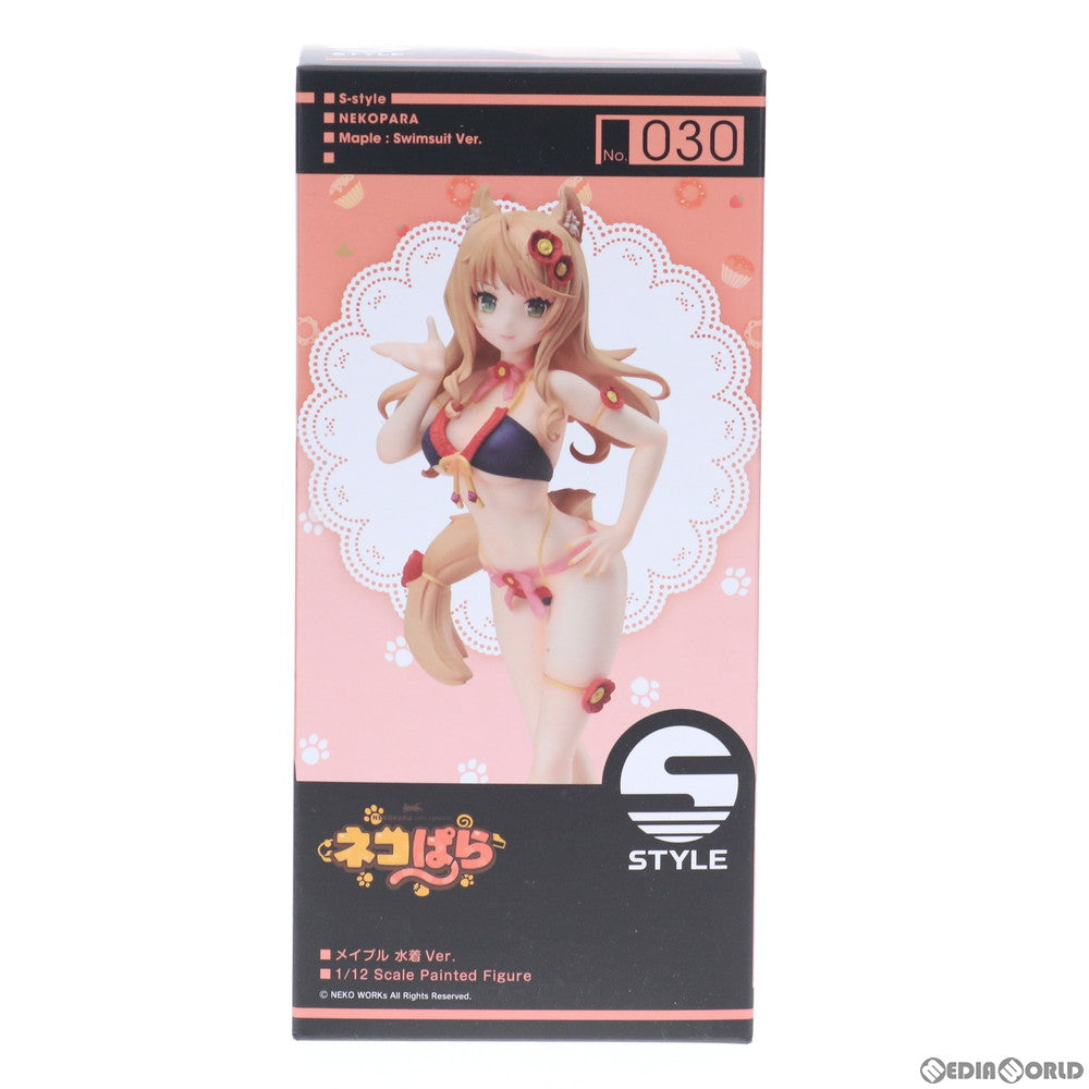 【中古即納】[FIG] S-style メイプル 水着Ver. ネコぱら 1/12 塗装済組み立て品 フィギュア FREEing(フリーイング)(20200424)