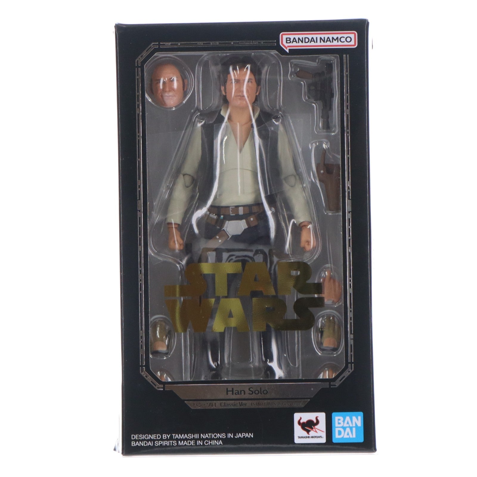 【中古即納】[FIG] S.H.Figuarts(フィギュアーツ) ハン・ソロ -Classic Ver.-(STAR WARS: A New Hope) スター・ウォーズ エピソード4/新たなる希望 完成品 可動フィギュア バンダイスピリッツ(20250315)