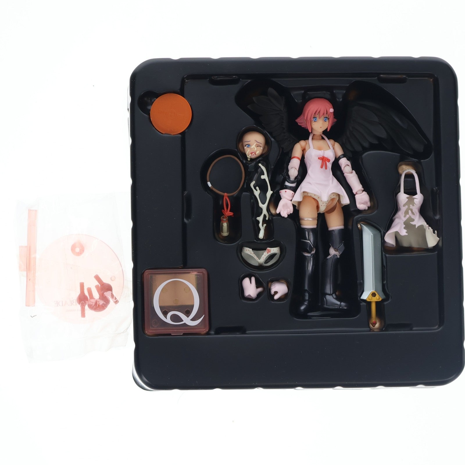 【中古即納】[FIG] リボルテック クイーンズブレイド No.004EX 光明の天使ナナエル 2Pカラー 1/12 完成品 可動フィギュア 海洋堂(20091201)