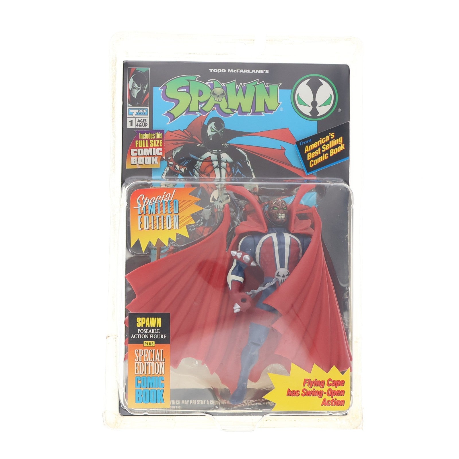 【中古即納】[FIG] スポーン・ウルトラ・アクションフィギュア Special Edition COMIC BOOK ワームヘッド・ブルー・スポーン SPAWN 完成品 可動フィギュア マクファーレン・トイズ(19941231)