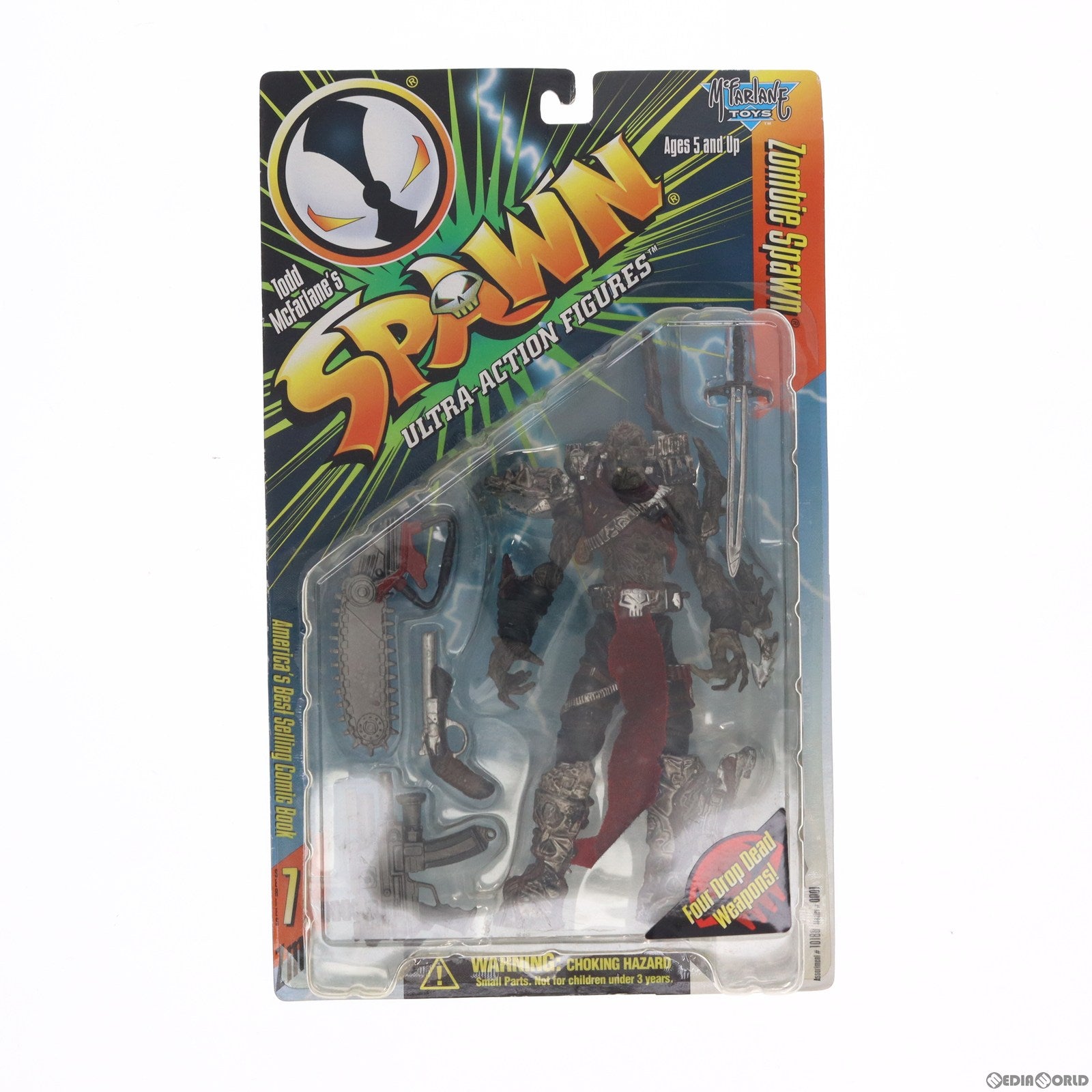 【中古即納】[FIG] スポーン・ウルトラ・アクションフィギュア シリーズ7 ゾンビ・スポーン(肩部オイルペイント) SPAWN 完成品 可動フィギュア マクファーレン・トイズ(19991231)