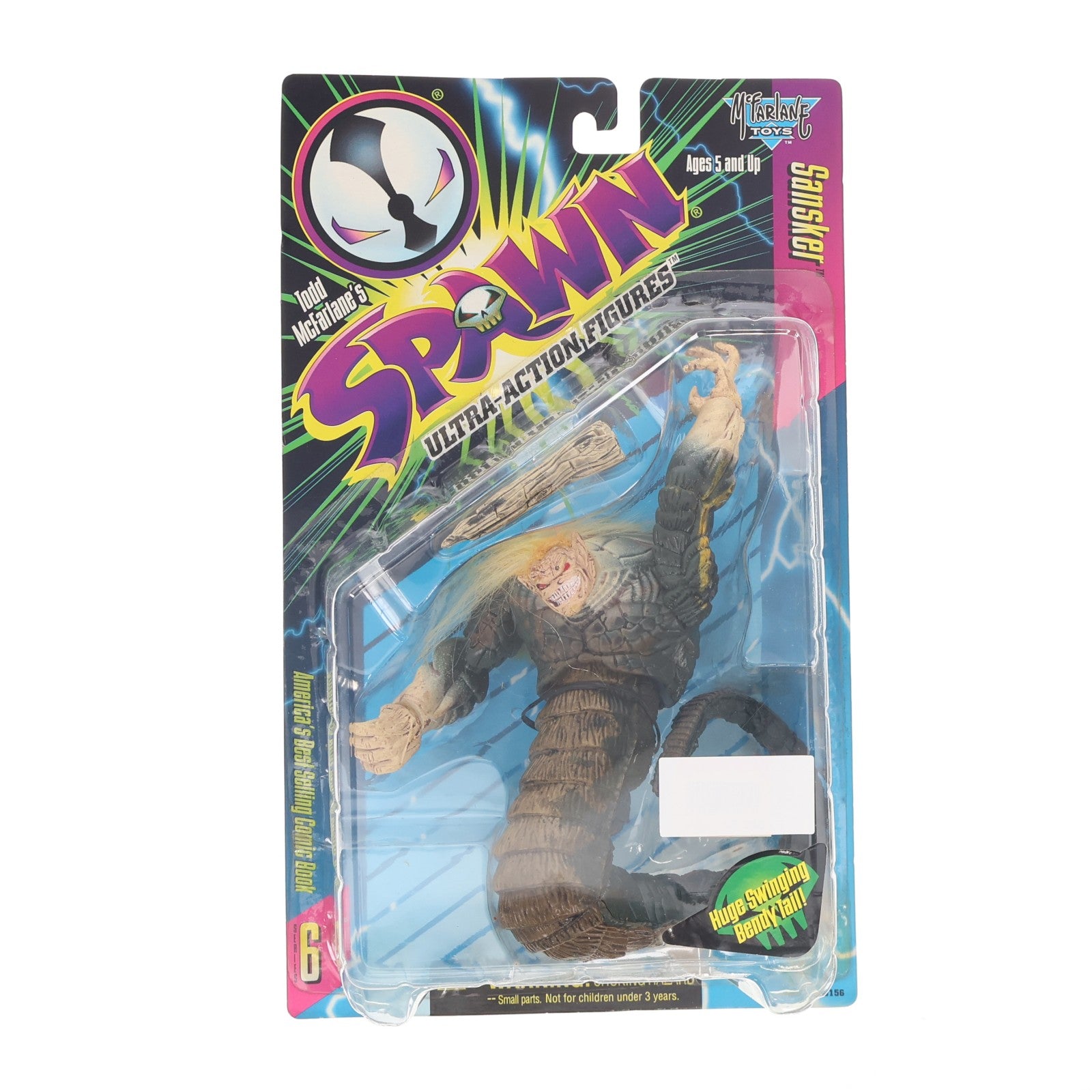 【中古即納】[FIG] スポーン・ウルトラ・アクションフィギュア シリーズ6 サンスカー(ヒューマンヘッド/赤目)- SPAWN 完成品 可動フィギュア マクファーレン・トイズ(19991231)